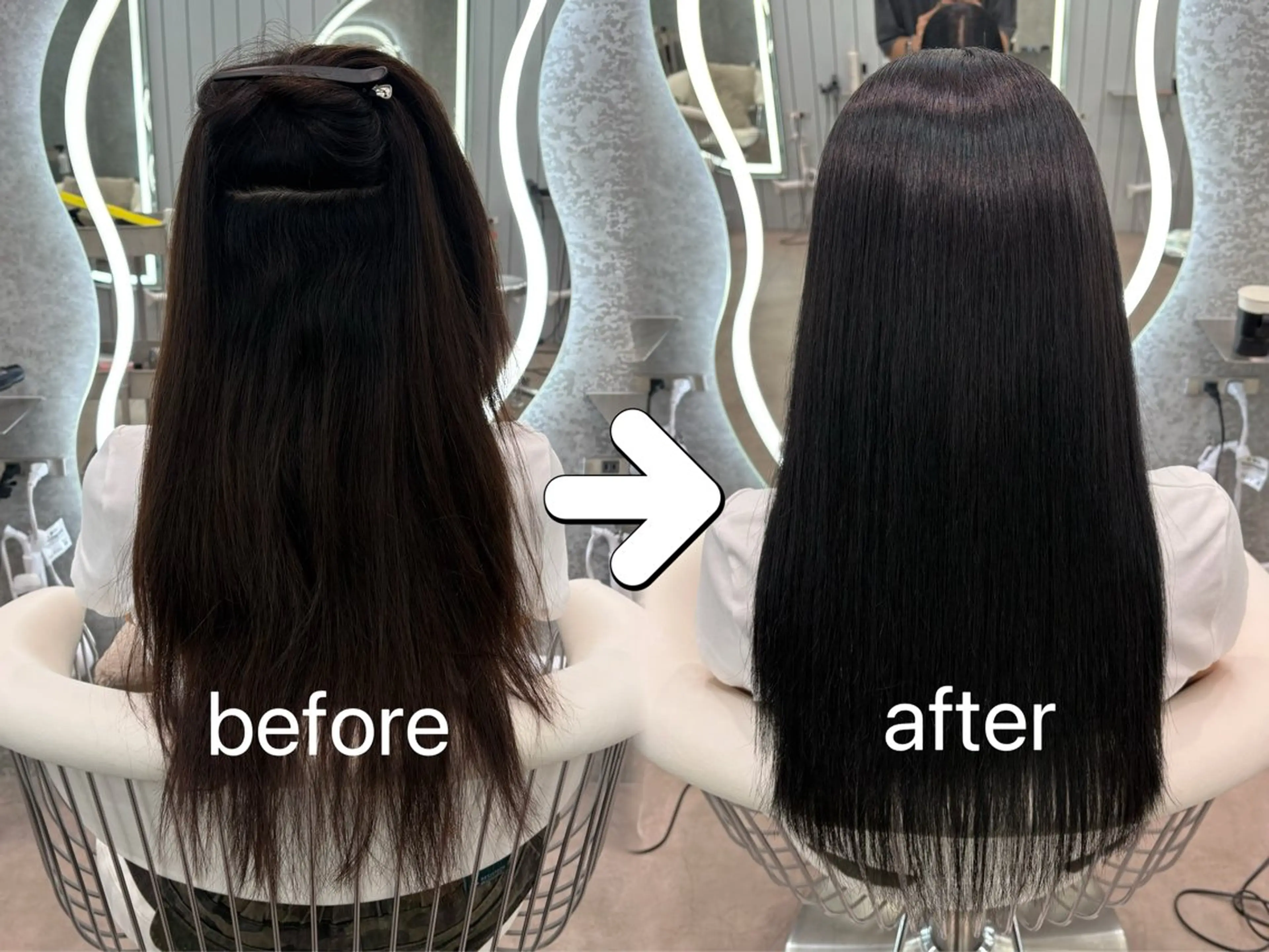 ロング ヘアアレンジ 縮毛矯正 縮毛矯正 トリートメント ヘアセット 大宮‎🩵縮毛矯正 髪質改善 佐藤 和のヘアスタイル