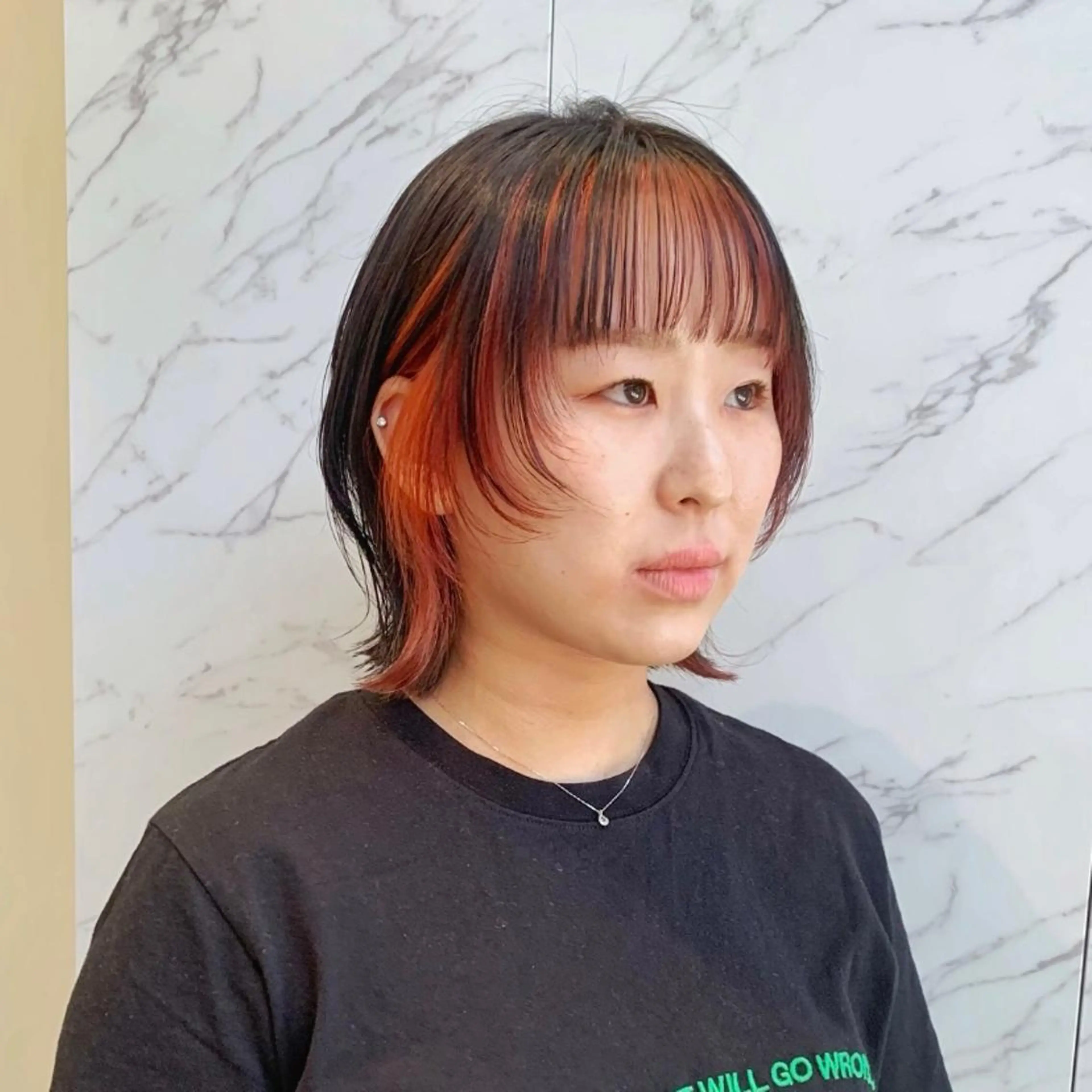 ショート カラー ブリーチ ダブルカラー カット ヘアカラー aoi /パーマ /まるみショートのヘアスタイル