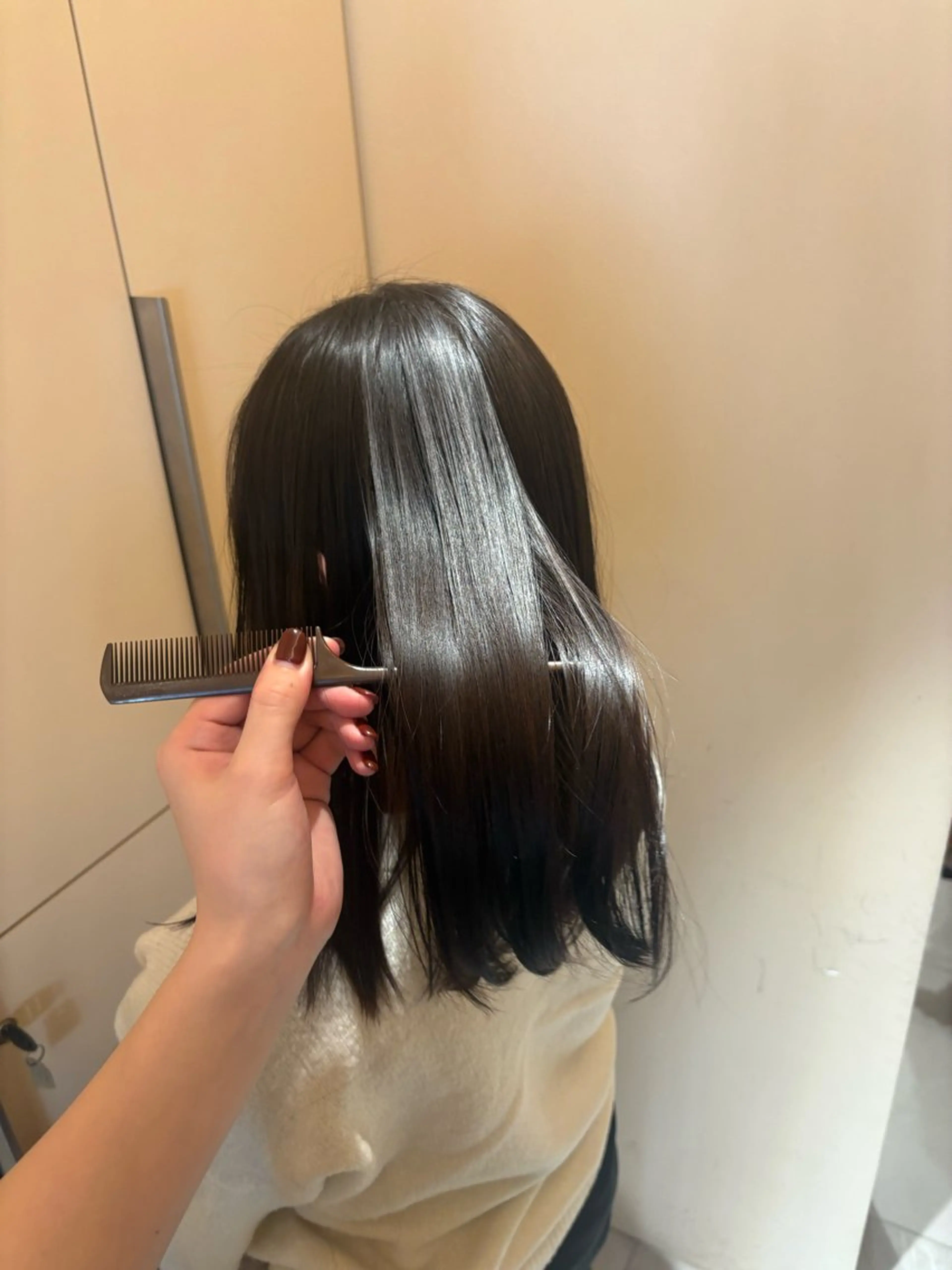 ロング 縮毛矯正 縮毛矯正 トリートメント 🌷花音🌷艶カラー /ダブルカラーのヘアスタイル