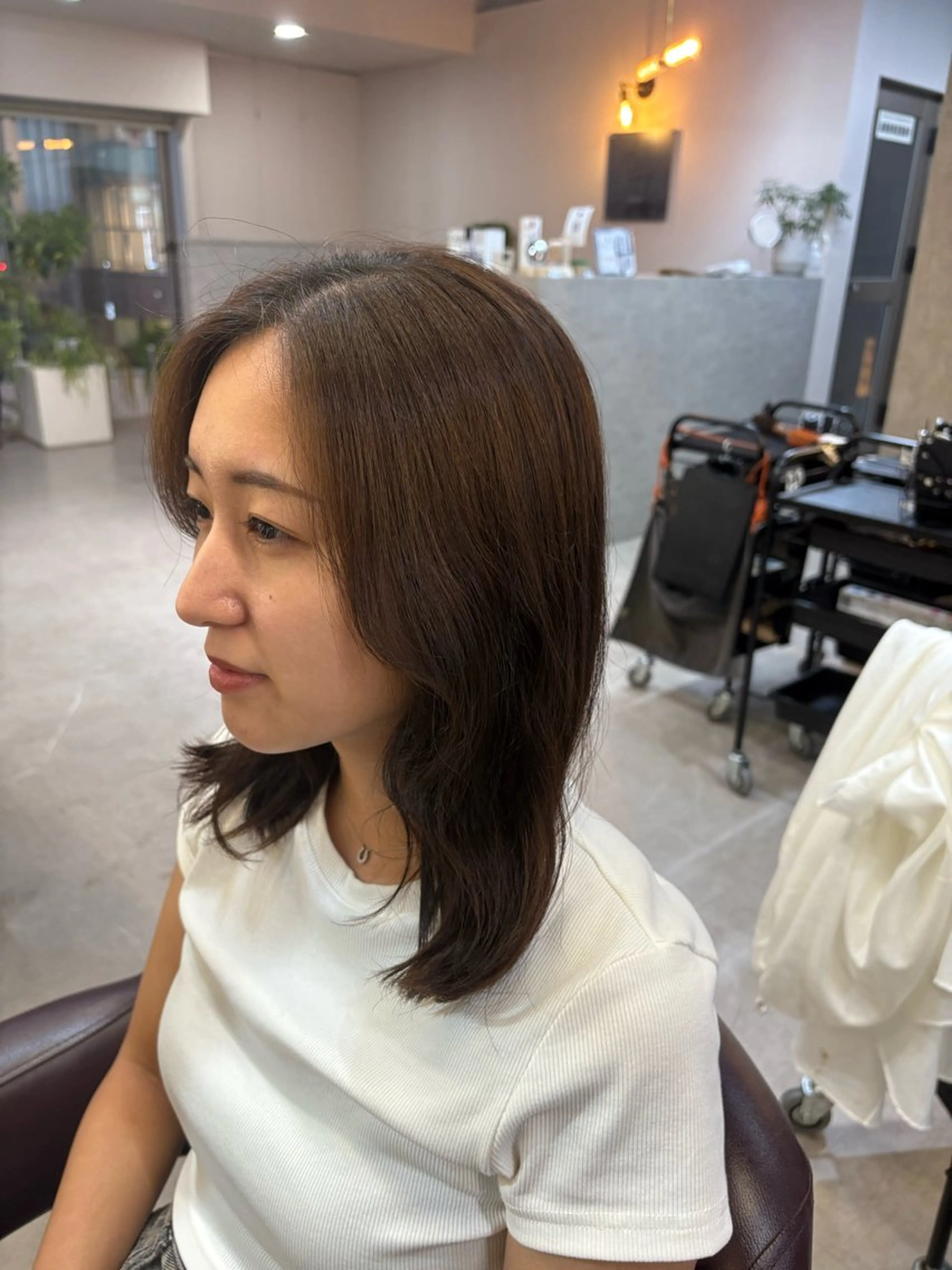 ミディアム 顔周りカット Flag hair所属・しゅり Flag hairのヘアスタイル