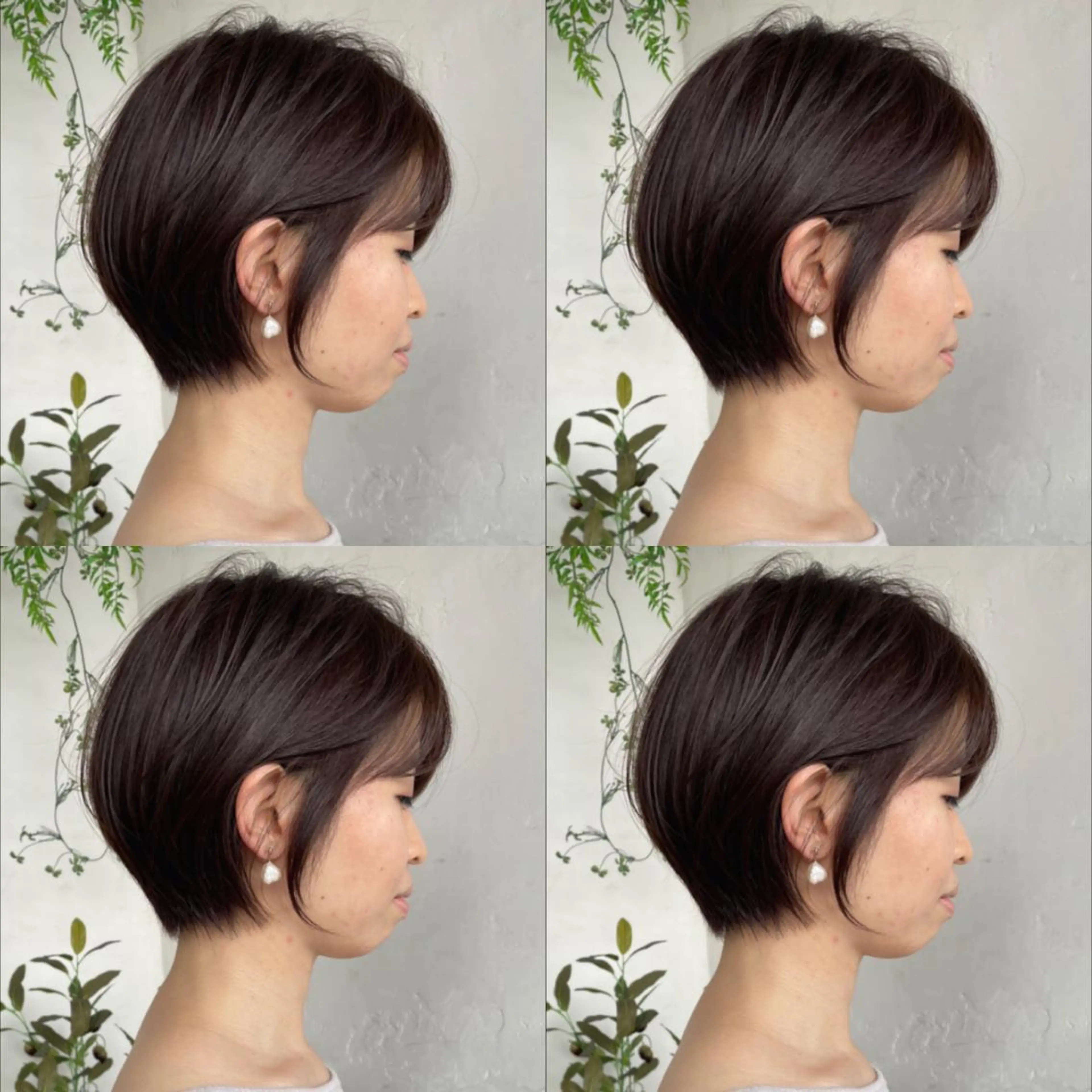 ショート カラー ショートボブ ハンサムショート 丸みショート デザインカラー ハイライトカラー カット ヘアカラー トリートメント 京都大人女性ショート 徒歩1分/秋山のヘアスタイル