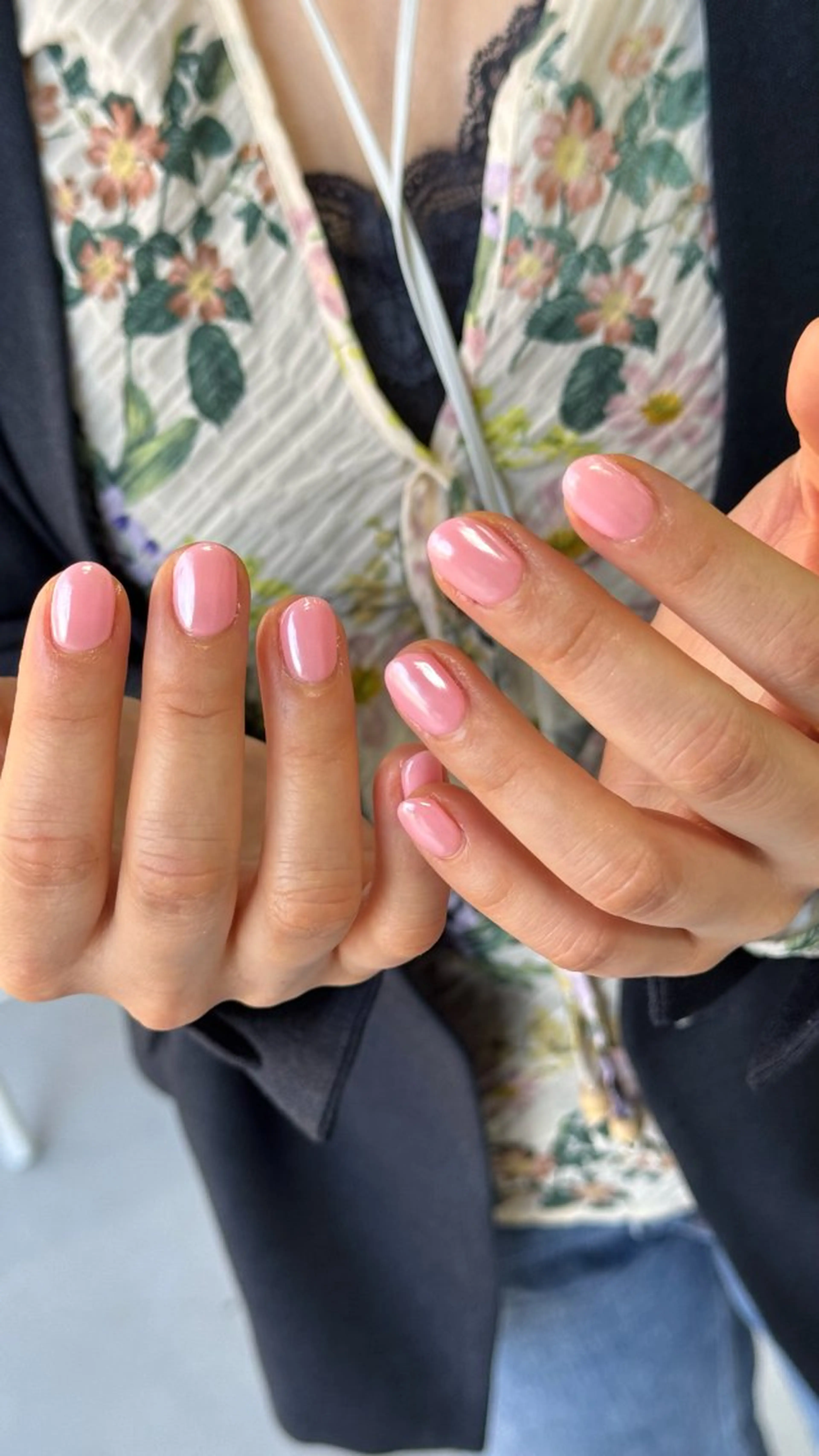 ネイル ミラーネイル ピンク ハンドネイル Momoka ネイリスト福岡/薬院のネイルデザイン