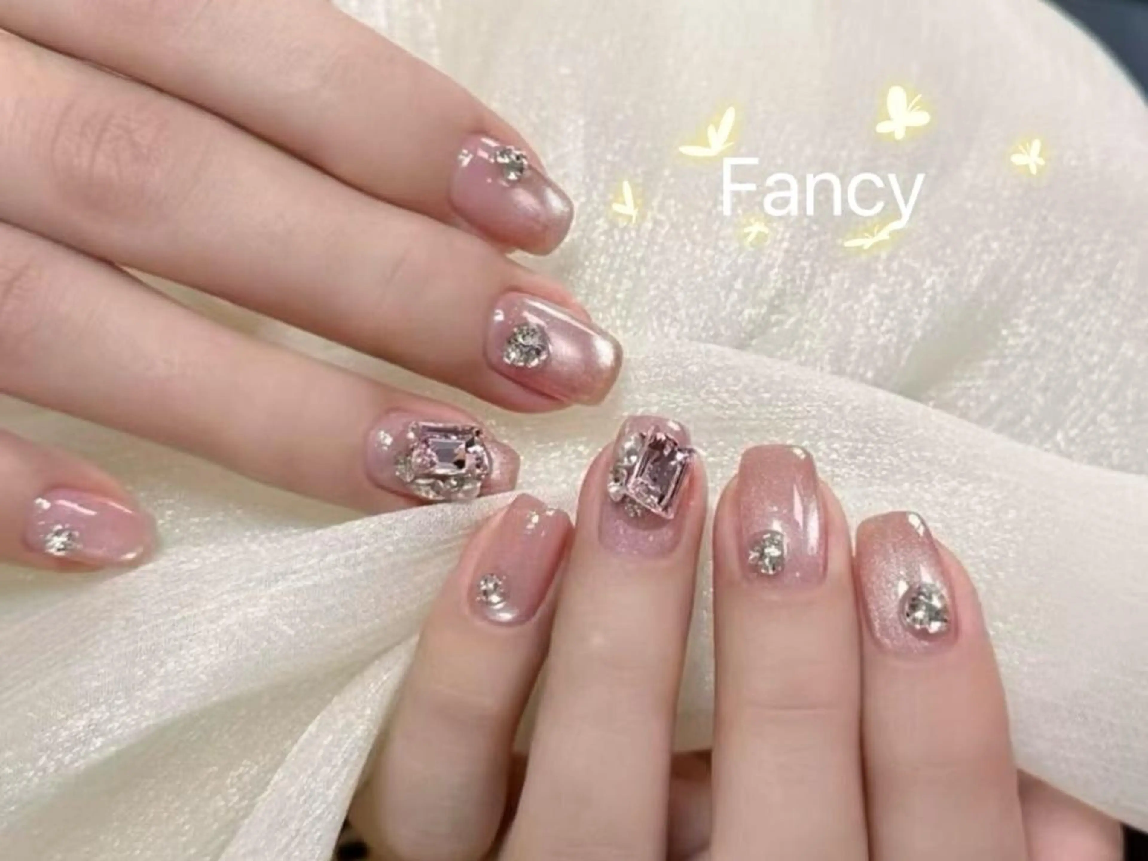 ネイル チークネイル 長さ出し フットネイル フレンチネイル ジェルネイル Fancy Nailsalonのネイルデザイン