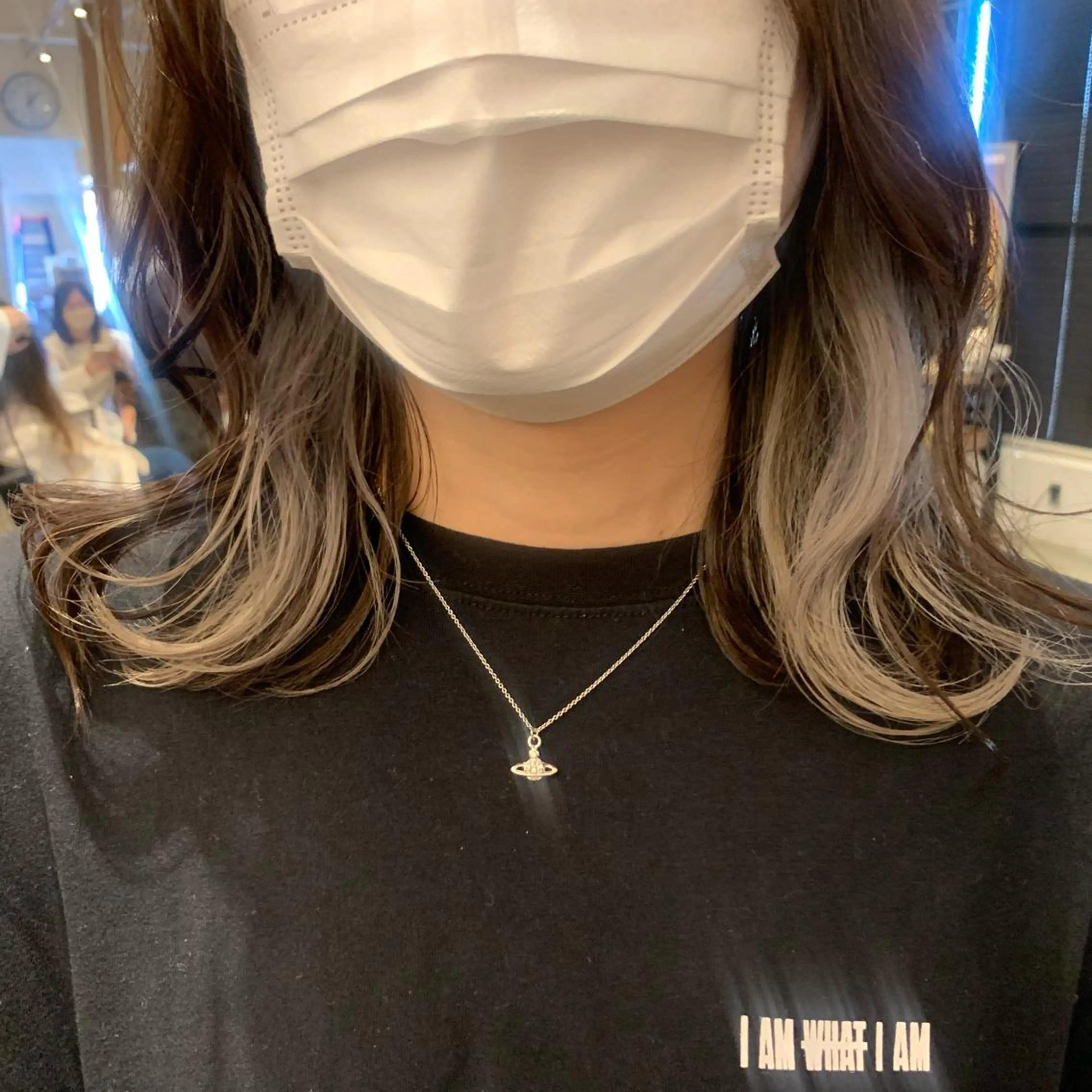 ミディアム ヘアカラー ハイトーン職人💗 松本輝美のヘアスタイル