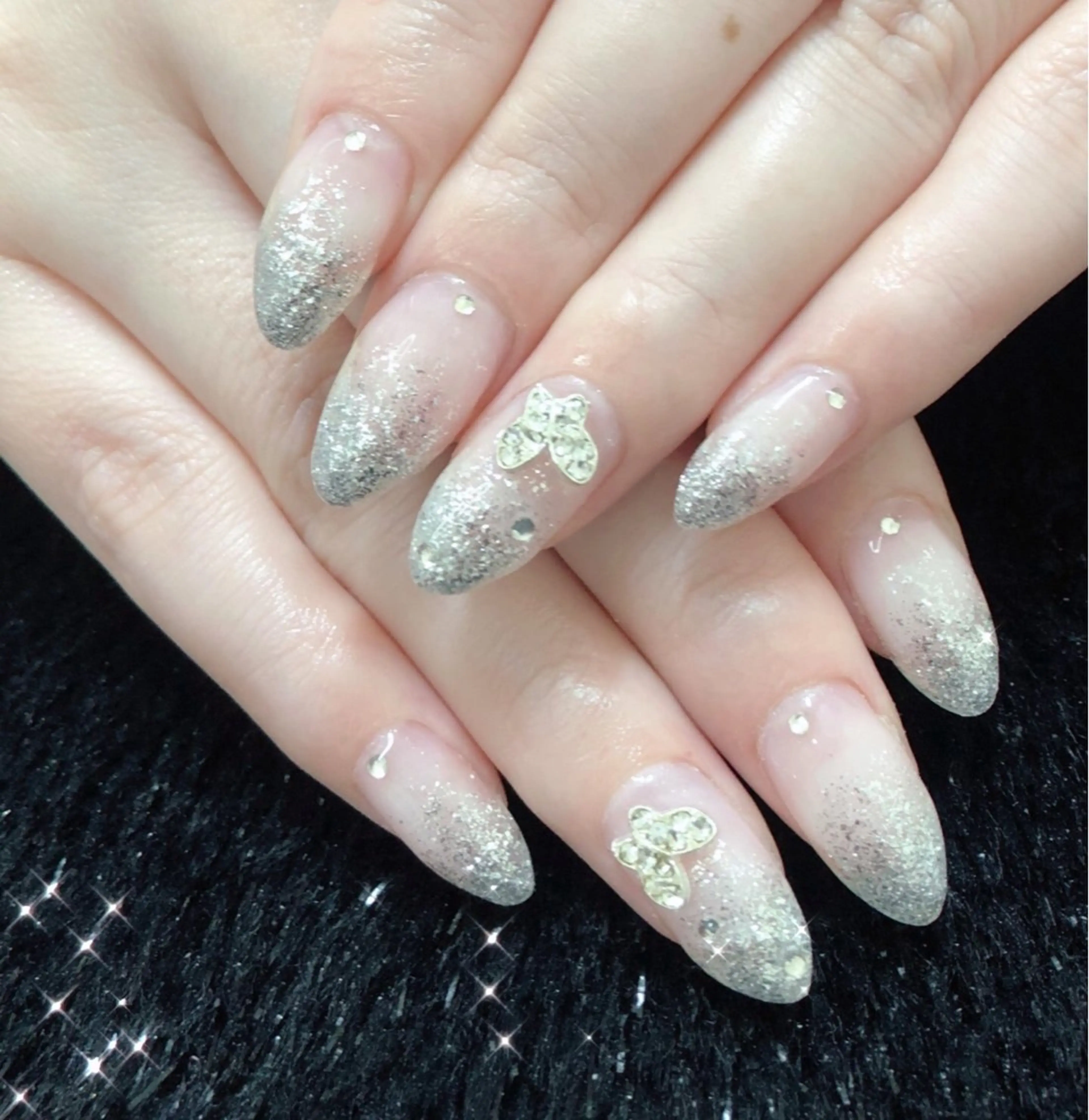 ネイル フレンチネイル ジェルネイル ガラスフレンチ グラデーション 韓国ネイル 大門浜松町 ネイルのネイルデザイン