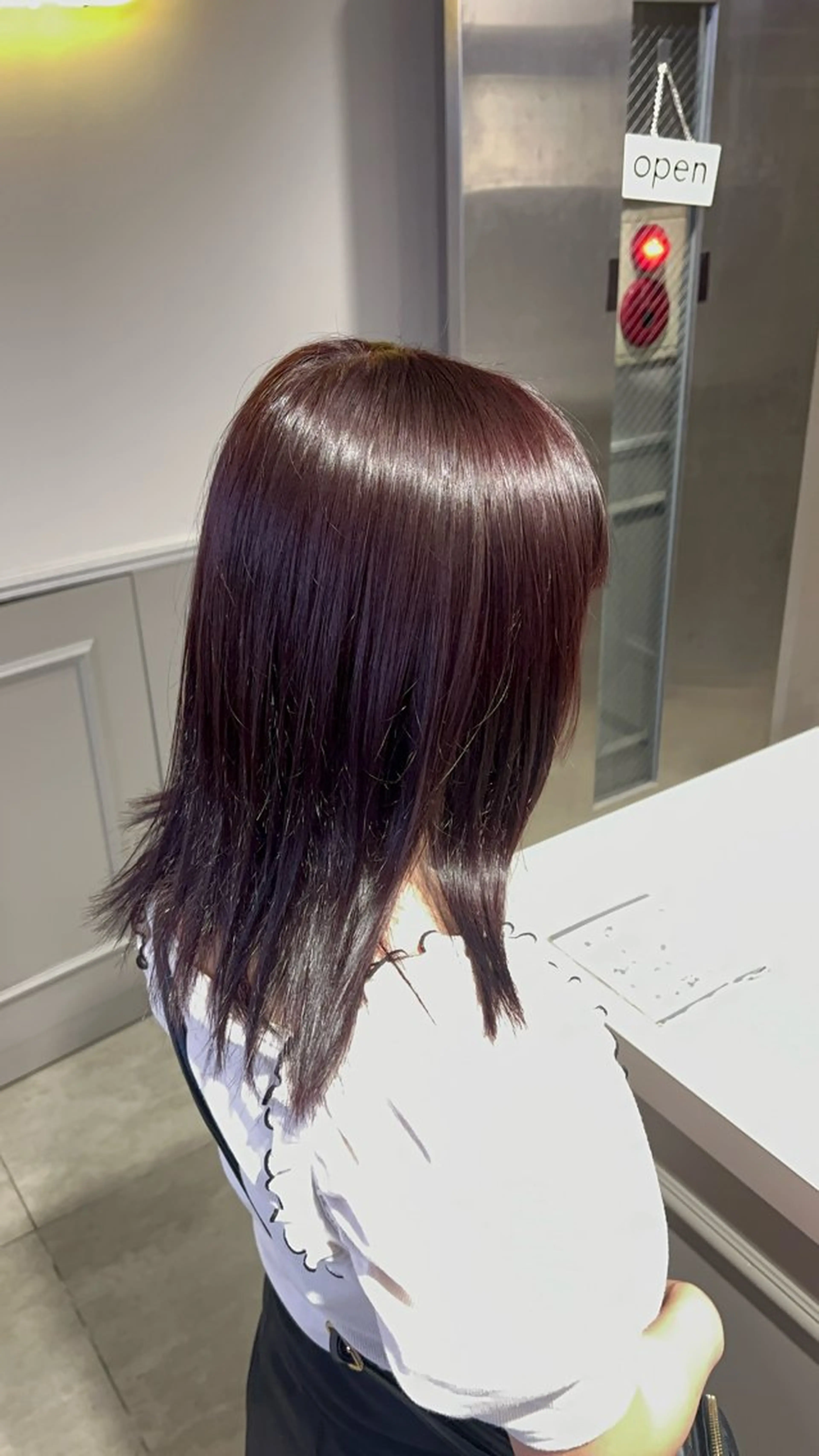 ミディアム カラー 韓国レイヤーカット /REIのヘアスタイル