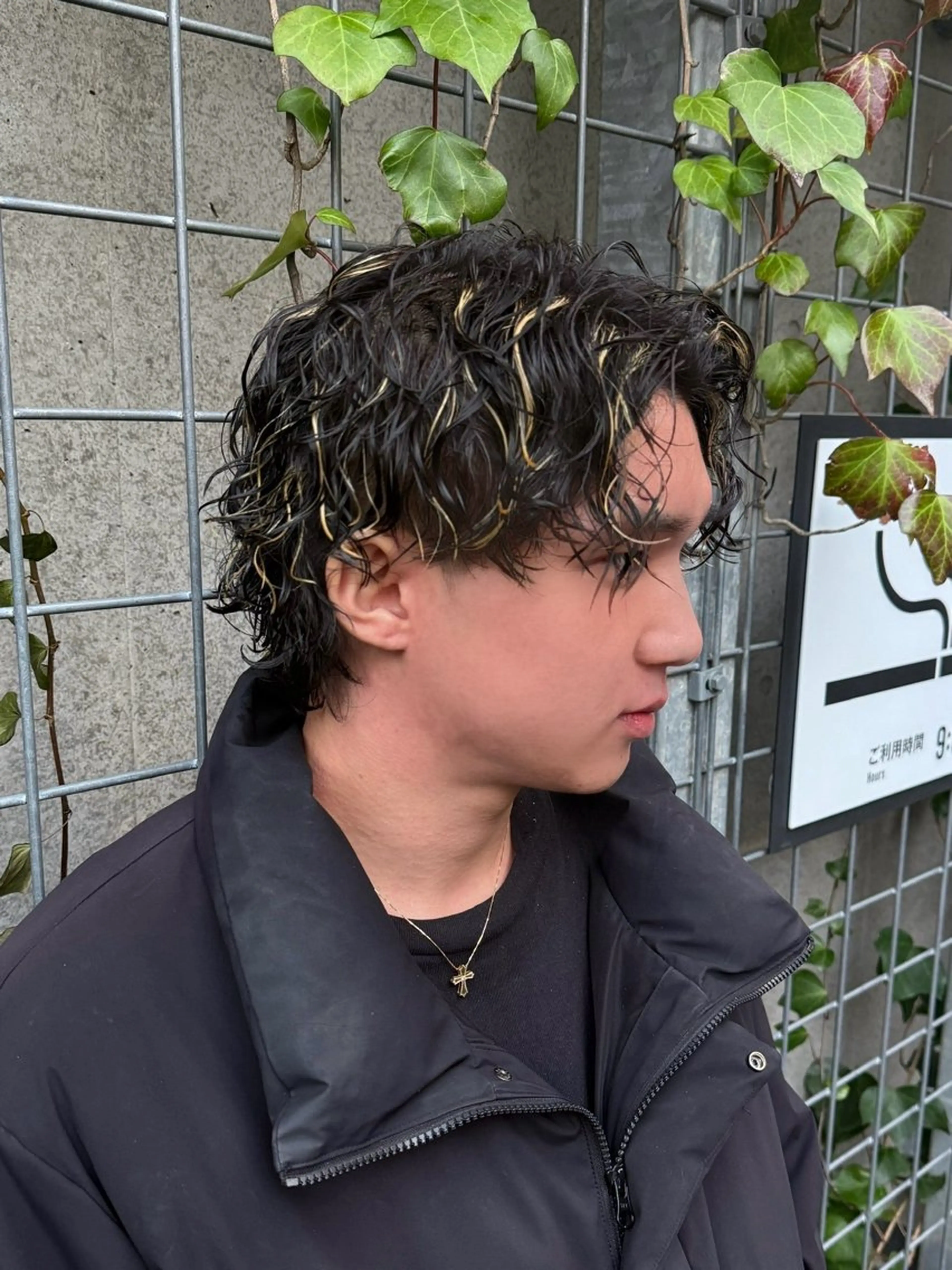 ミディアム パーマ メンズ カット ヘアカラー パーマ ツイスパ/メンズ パーマ/歩夢のヘアスタイル