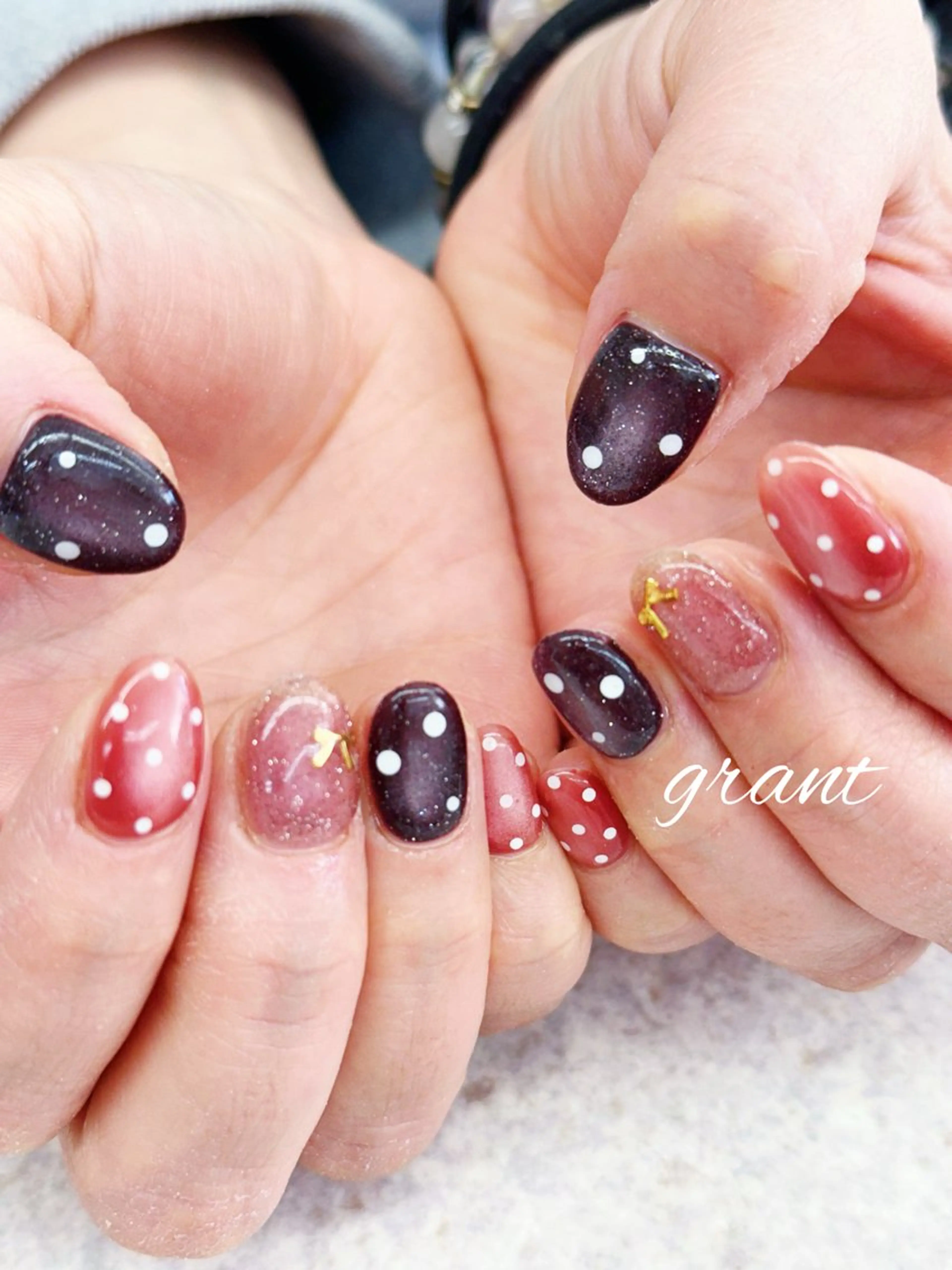 ネイル マグネットネイル 冬ネイル ハンドネイル nail salon grant所属・nailsalon grantのネイルデザイン