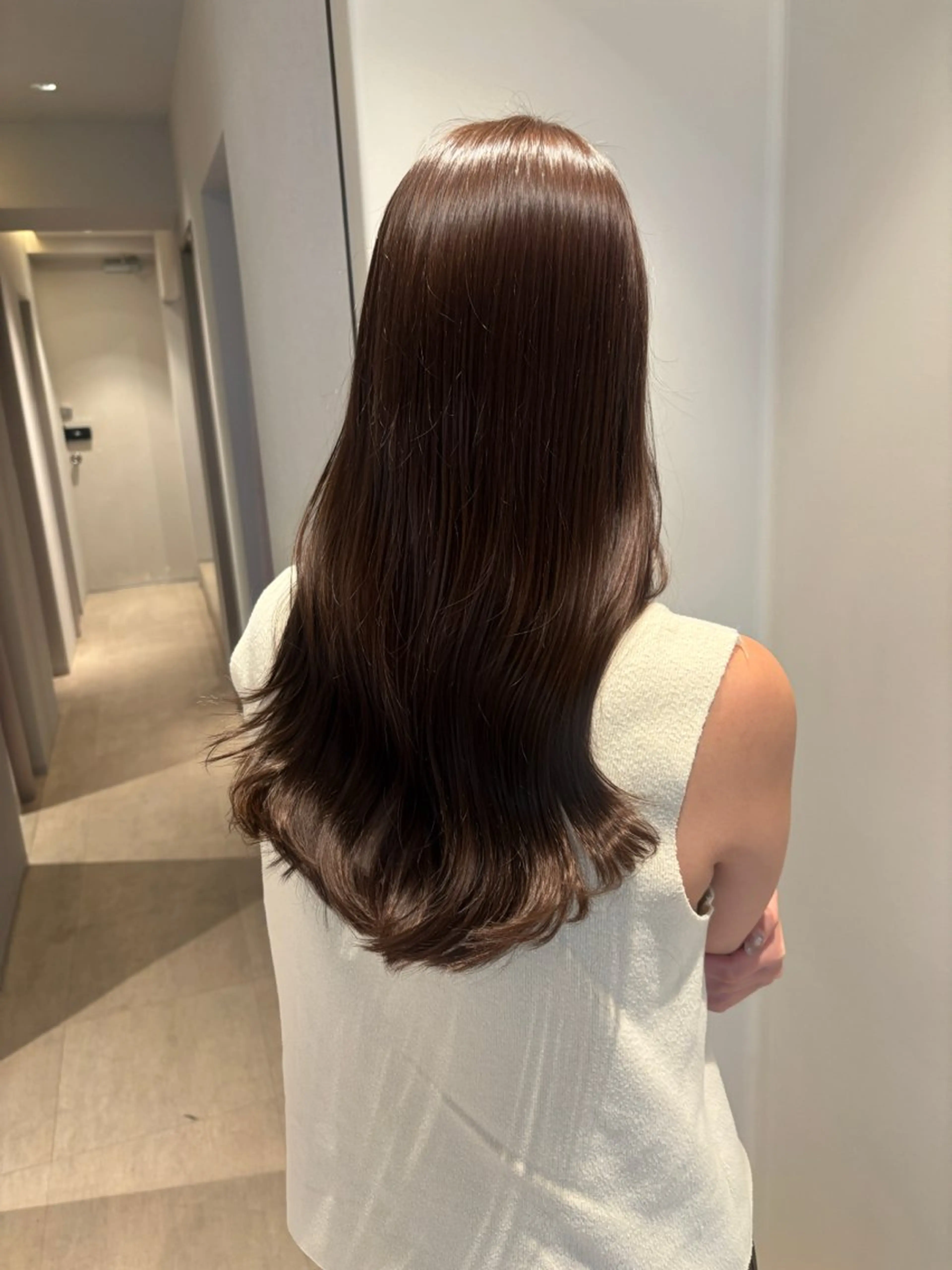 ロング カラー カット ヘアカラー トリートメント 髪質改善カラー ベージュ🤎YUMEのヘアスタイル