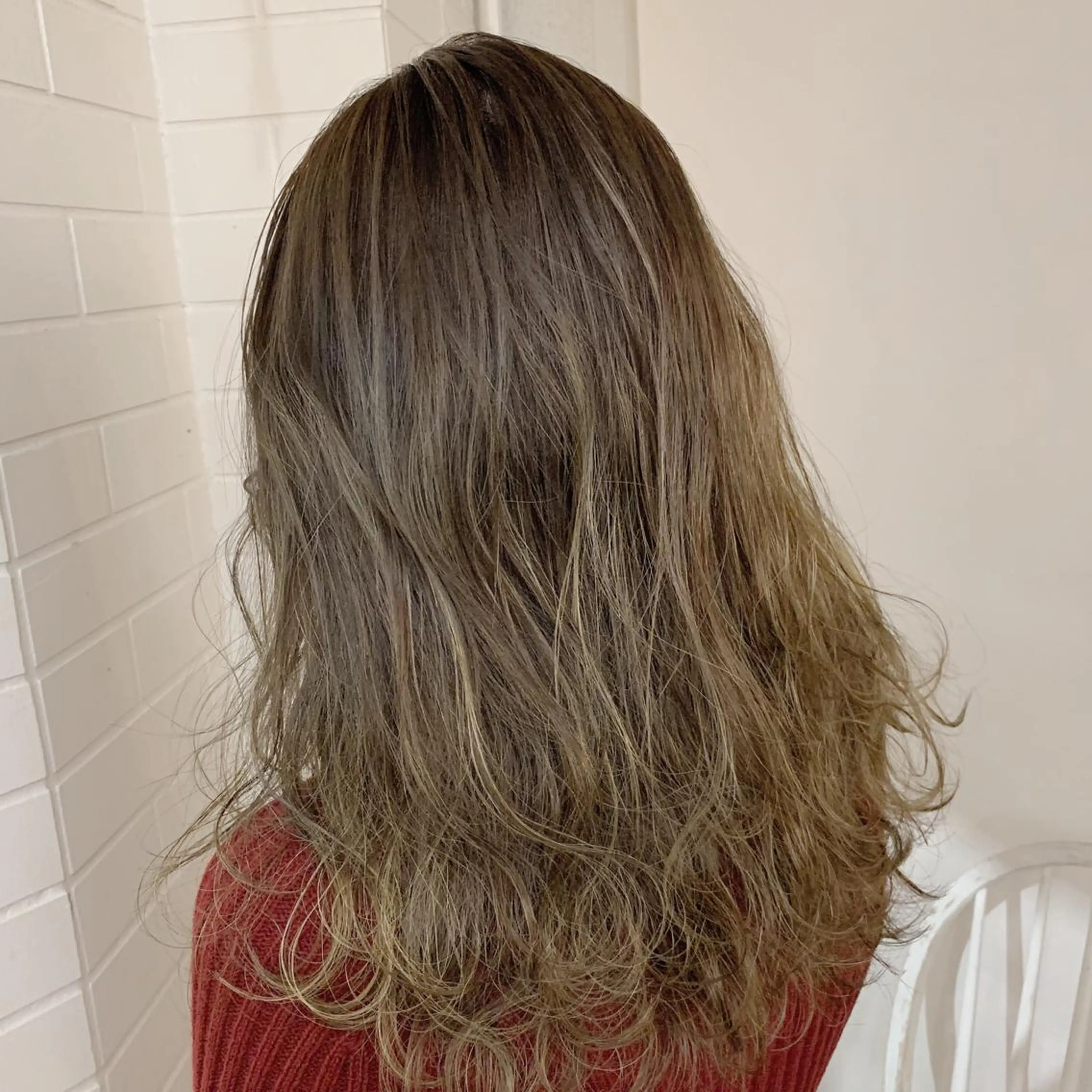 ミディアム カラー パーマ ハイライトカラー ハイライト 💈LuTa💈_ 公式_NewOpenのヘアスタイル