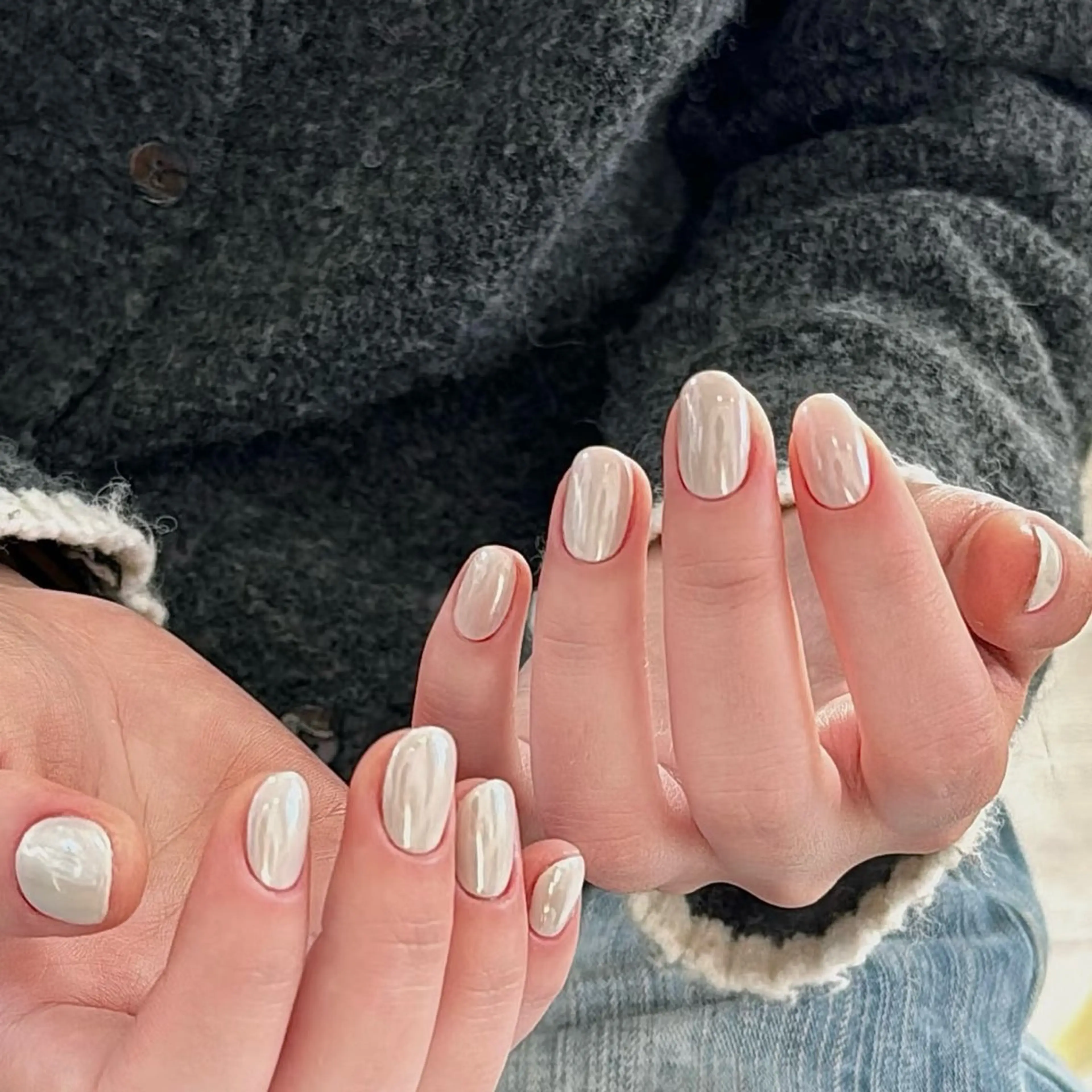 自爪💅ミラー＆ユニコーン＆オーロラワンカラーの写真