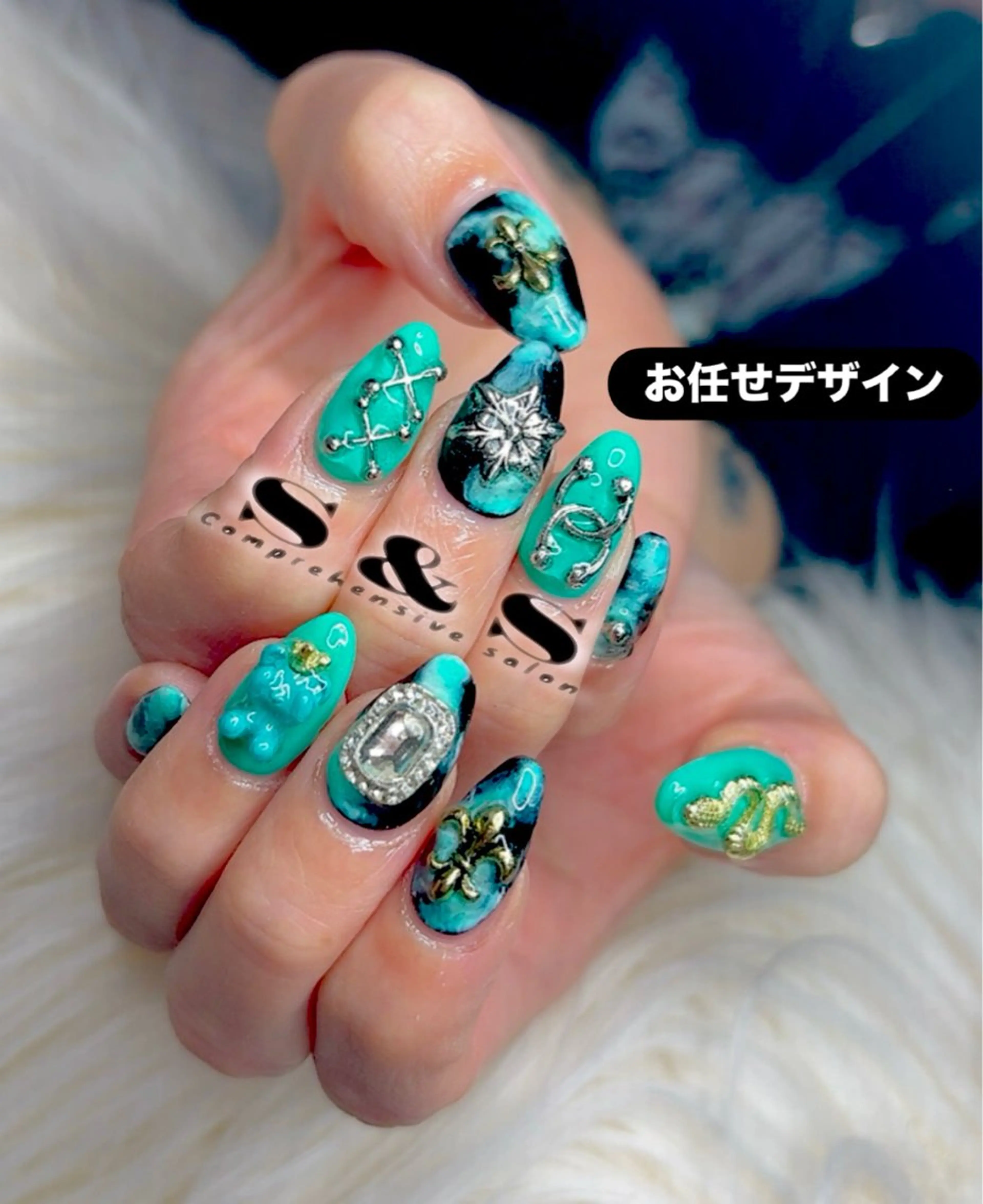 ネイル 長さ出し メンズネイル 持ち込み ワンホンネイル S&S 村田小百合のネイルデザイン