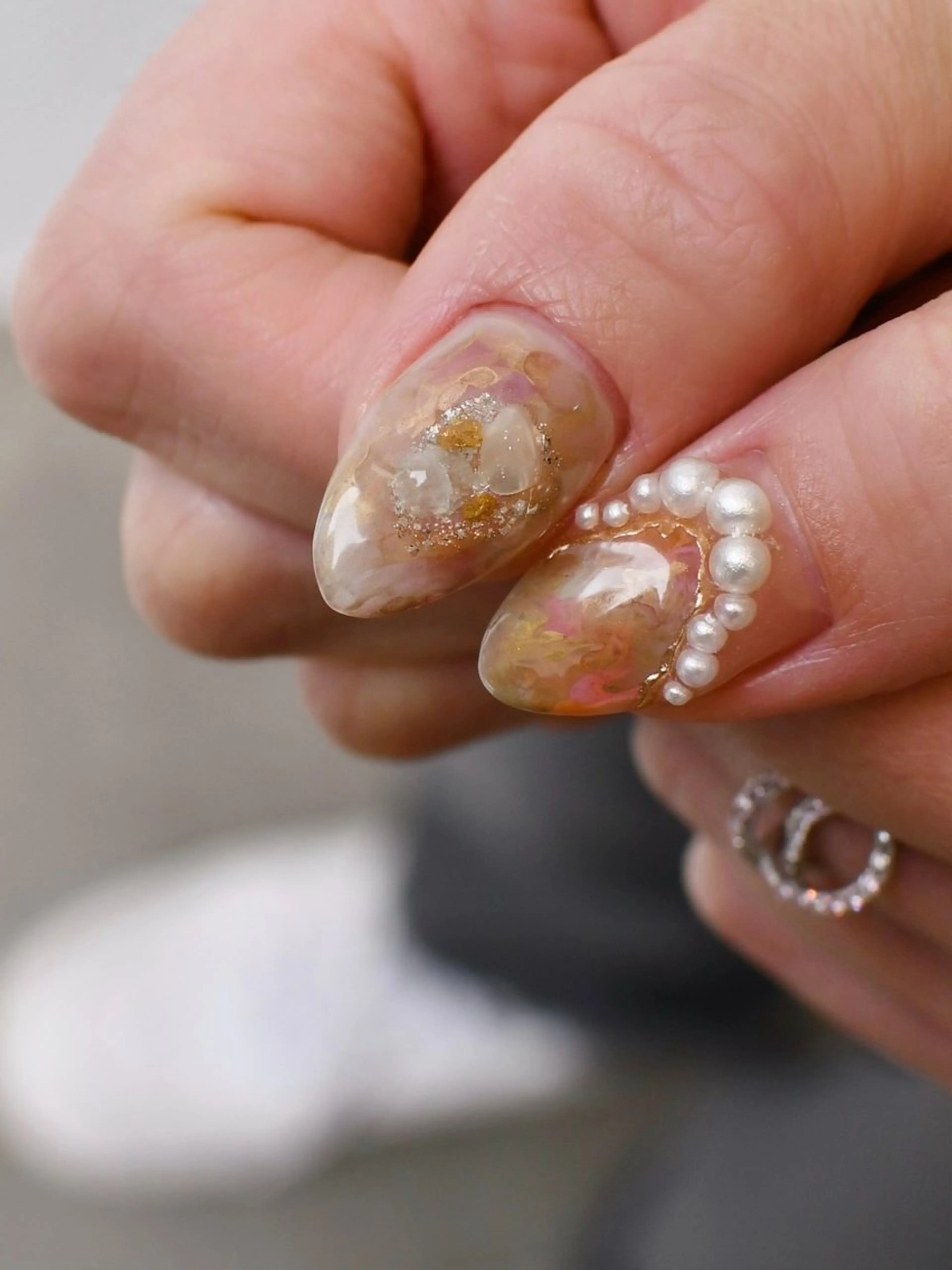 ネイル ニュアンスネイル ハンドネイル nuu 栄  /  シェアサロン所属・nuu栄 ユキ / 大人ニュアンスのネイルデザイン