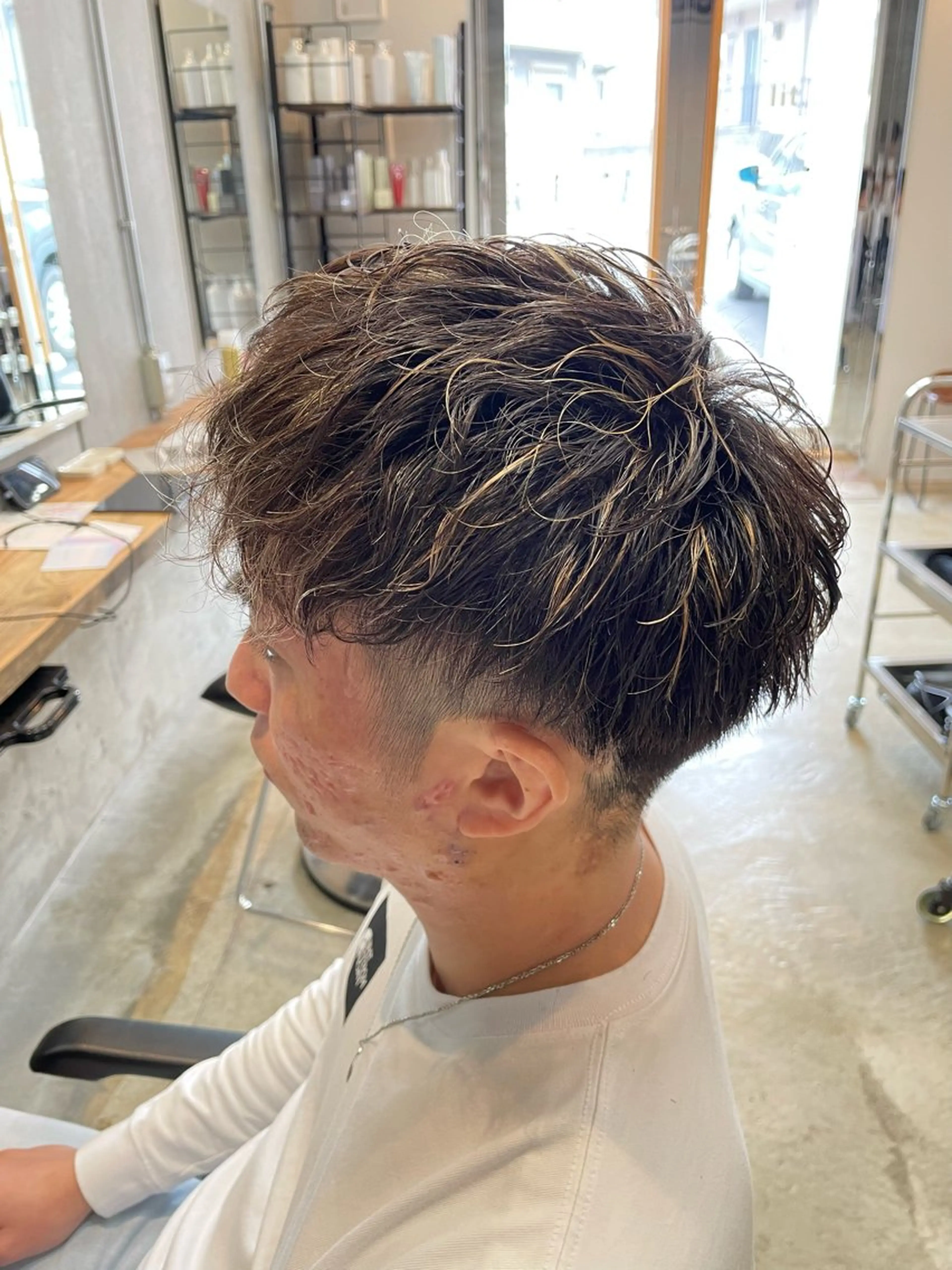 【話題のメッシュキャップ】メンズカット＋メッシュカラーの写真