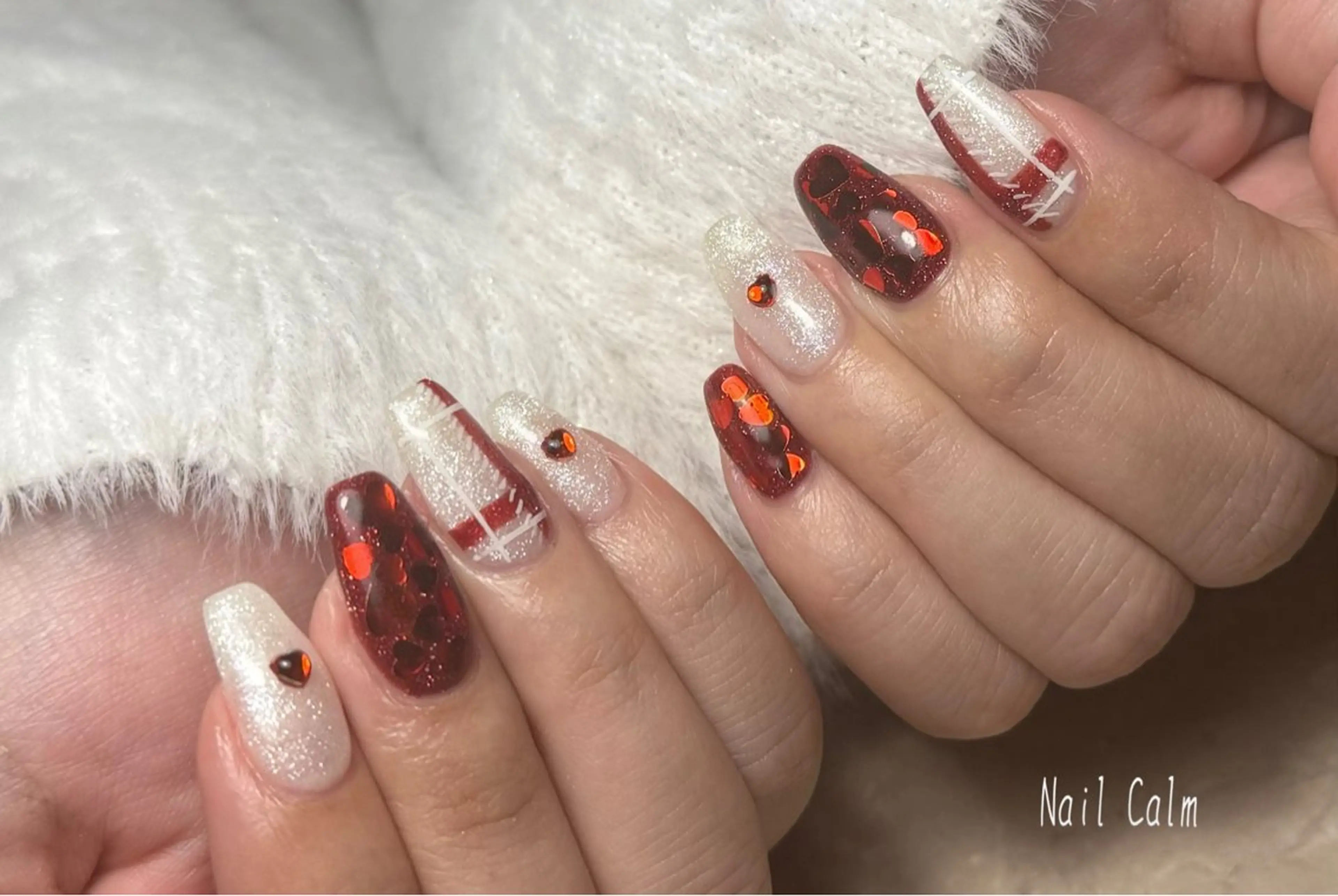 ネイル ハート ハンドネイル Nail Calm所属・プライベートサロン Calmのネイルデザイン