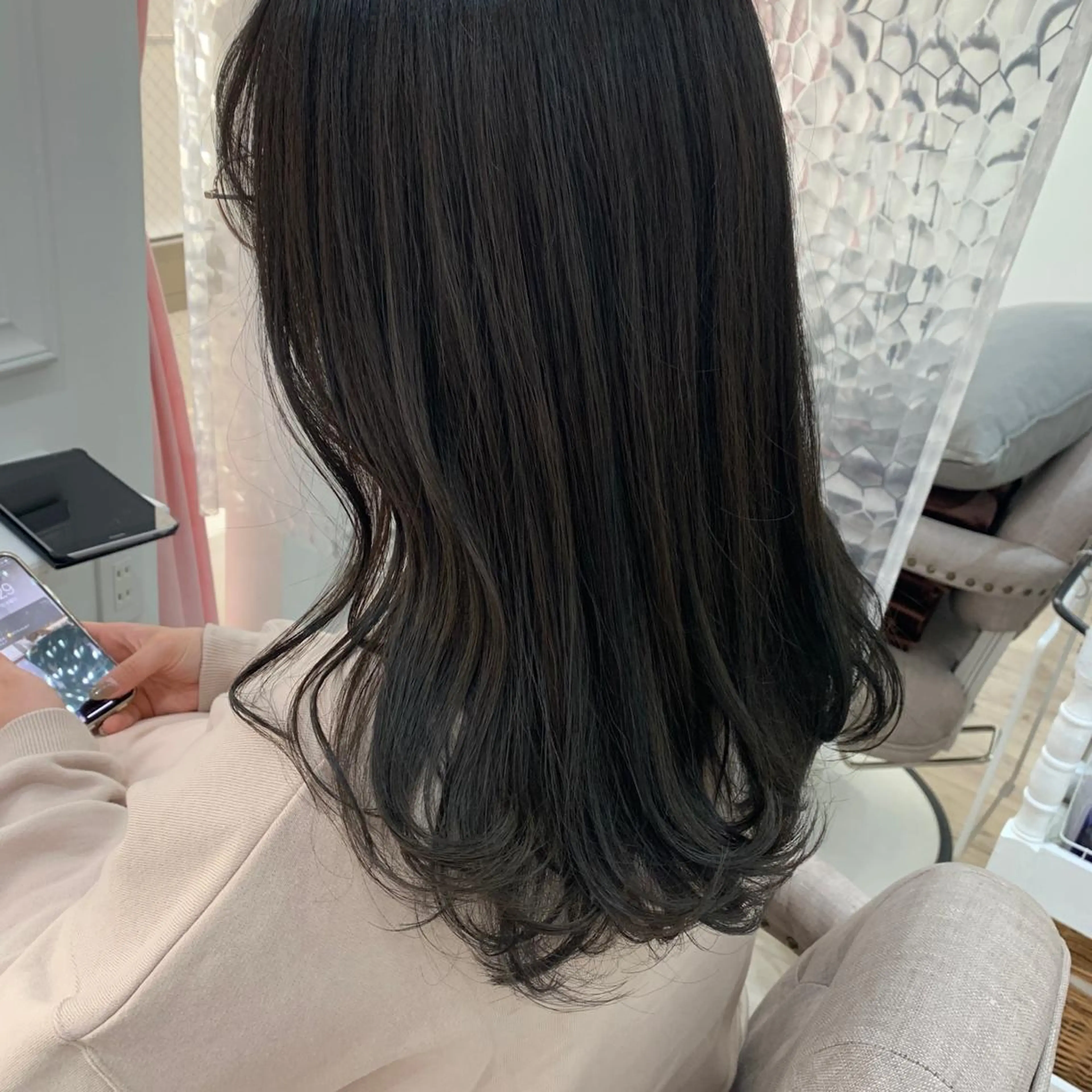 セミロング カラー カット ヘアカラー HARUKA韓国ヘア /Luana梅田のヘアスタイル