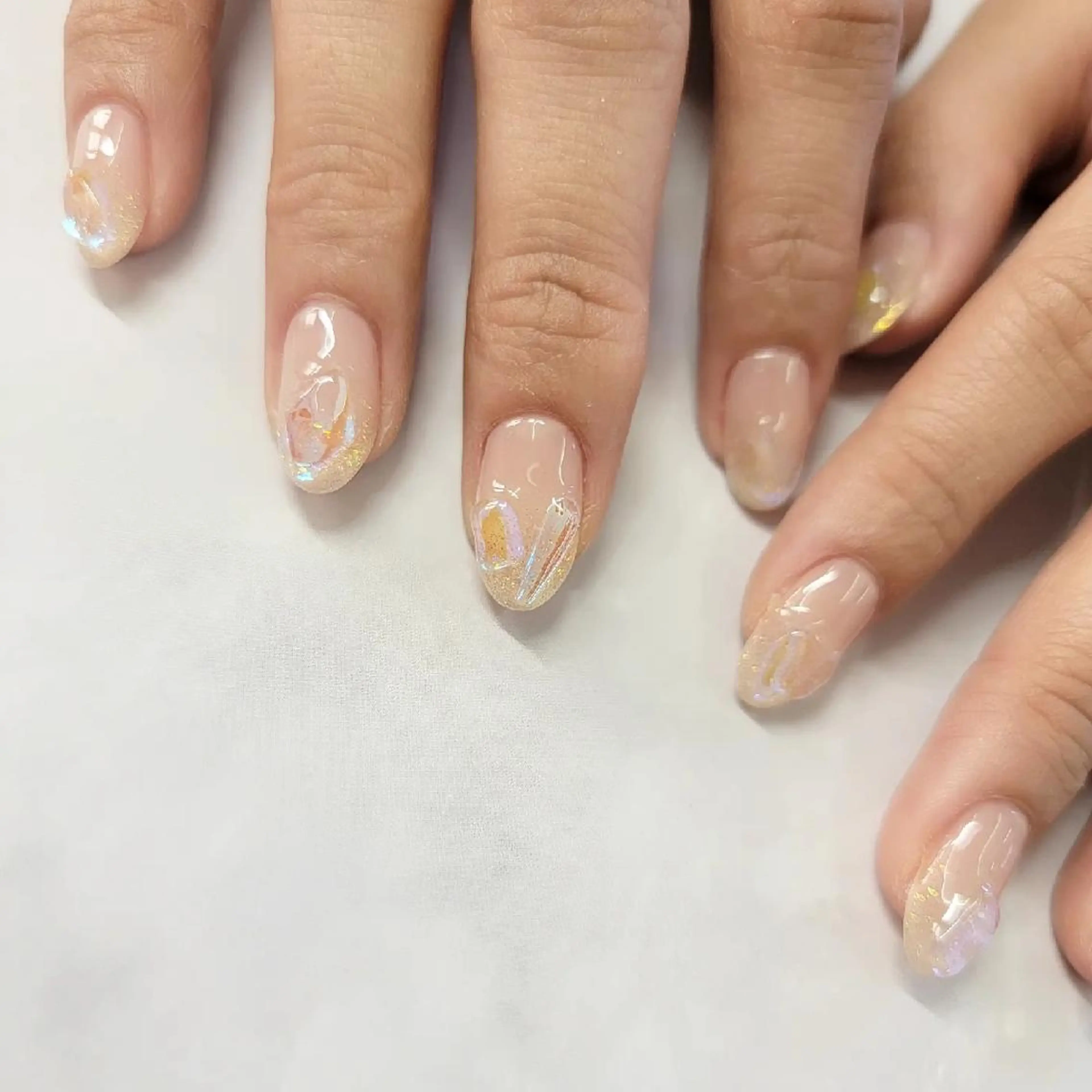 ネイル グラデーション ラメ(グリッター) ラメグラデーション ハンドネイル みよし市 nail salon*pomnal.co所属・Shimada Harukaのネイルデザイン