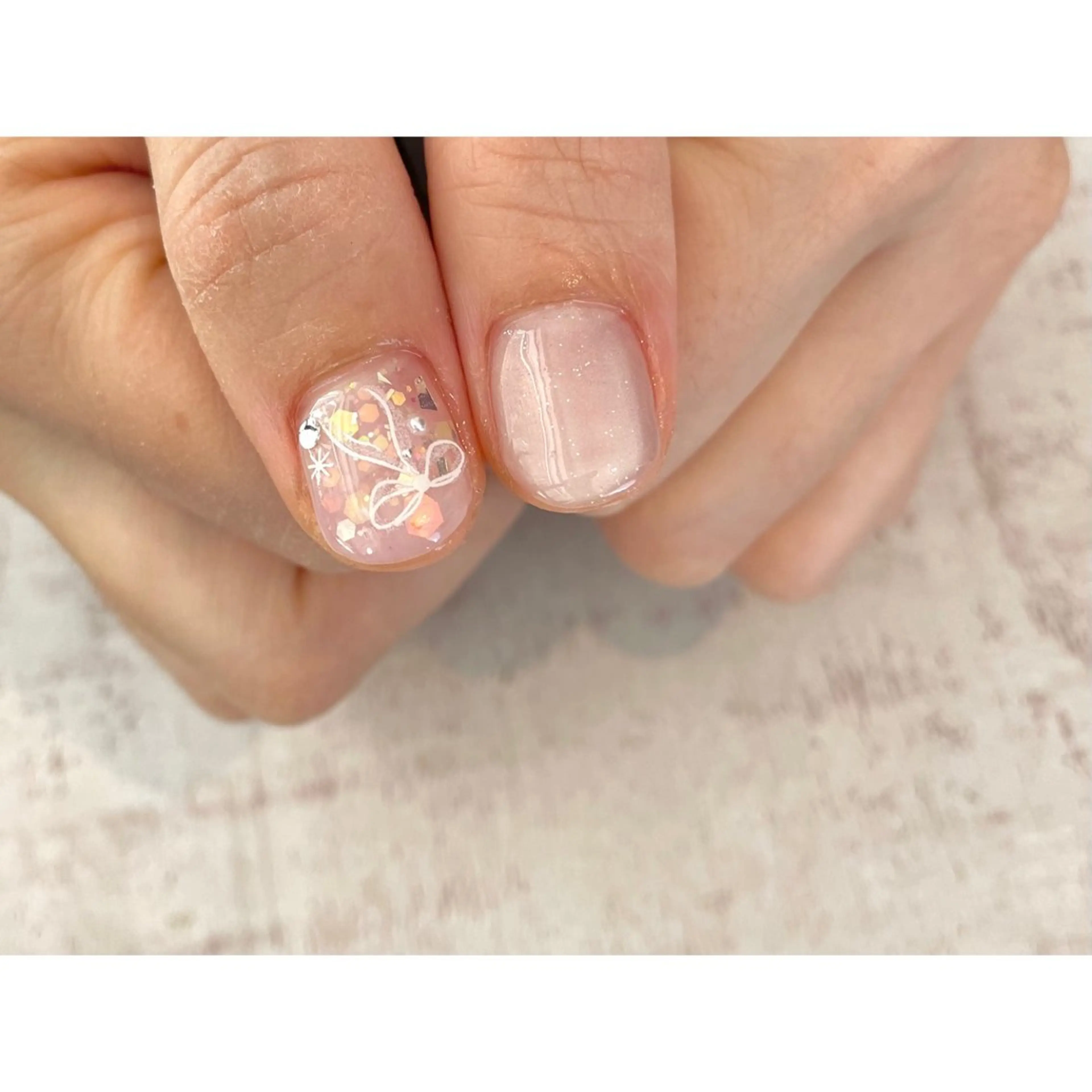 ネイル ハンドネイル 𖡼 yumenoのネイルデザイン