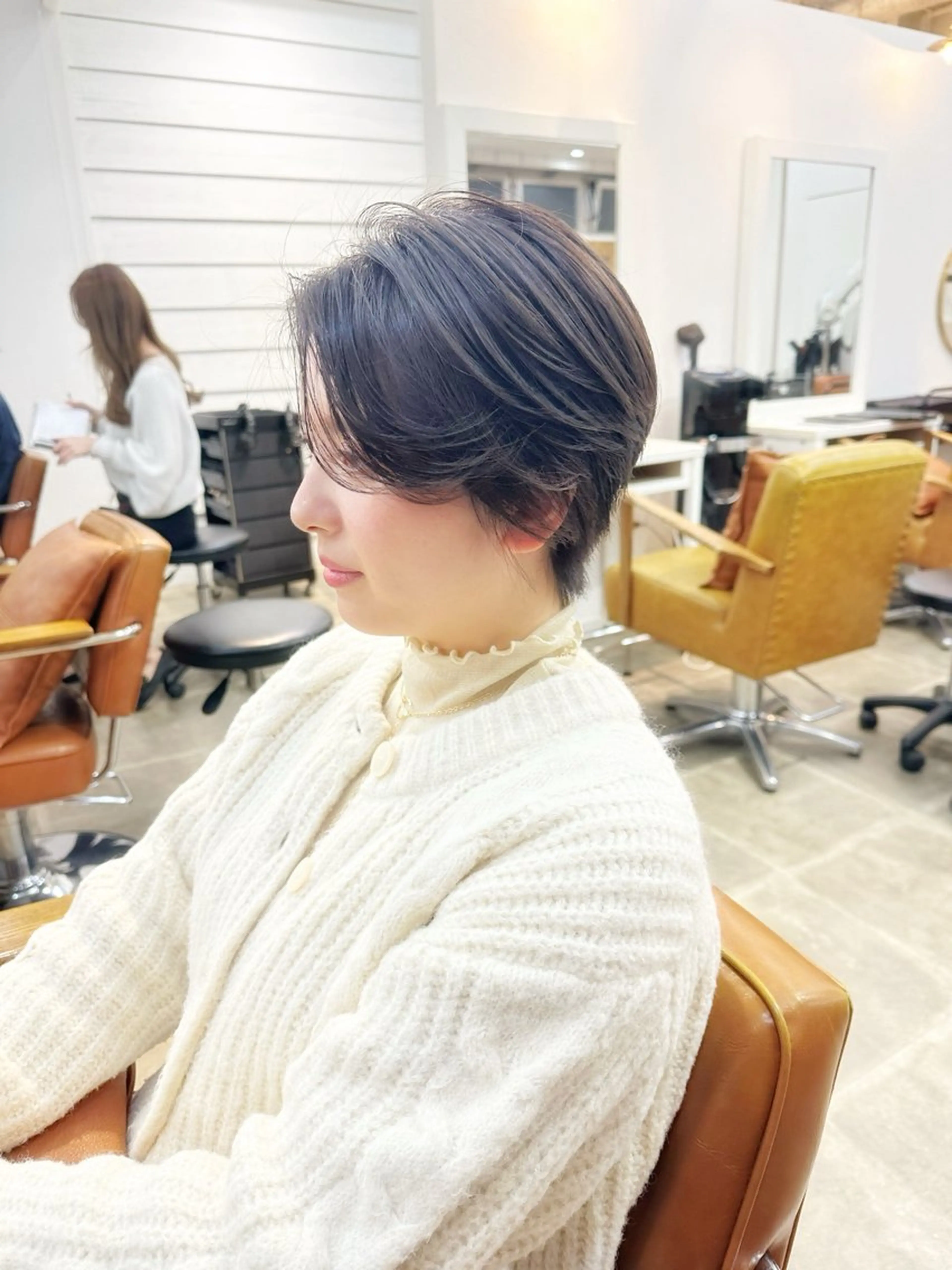 ショート ショートボブ ハンサムショート ボブ くせ毛 ショートヘア カット newline銀座所属・銀座ショート/ 大人ショート/金子涼のヘアスタイル