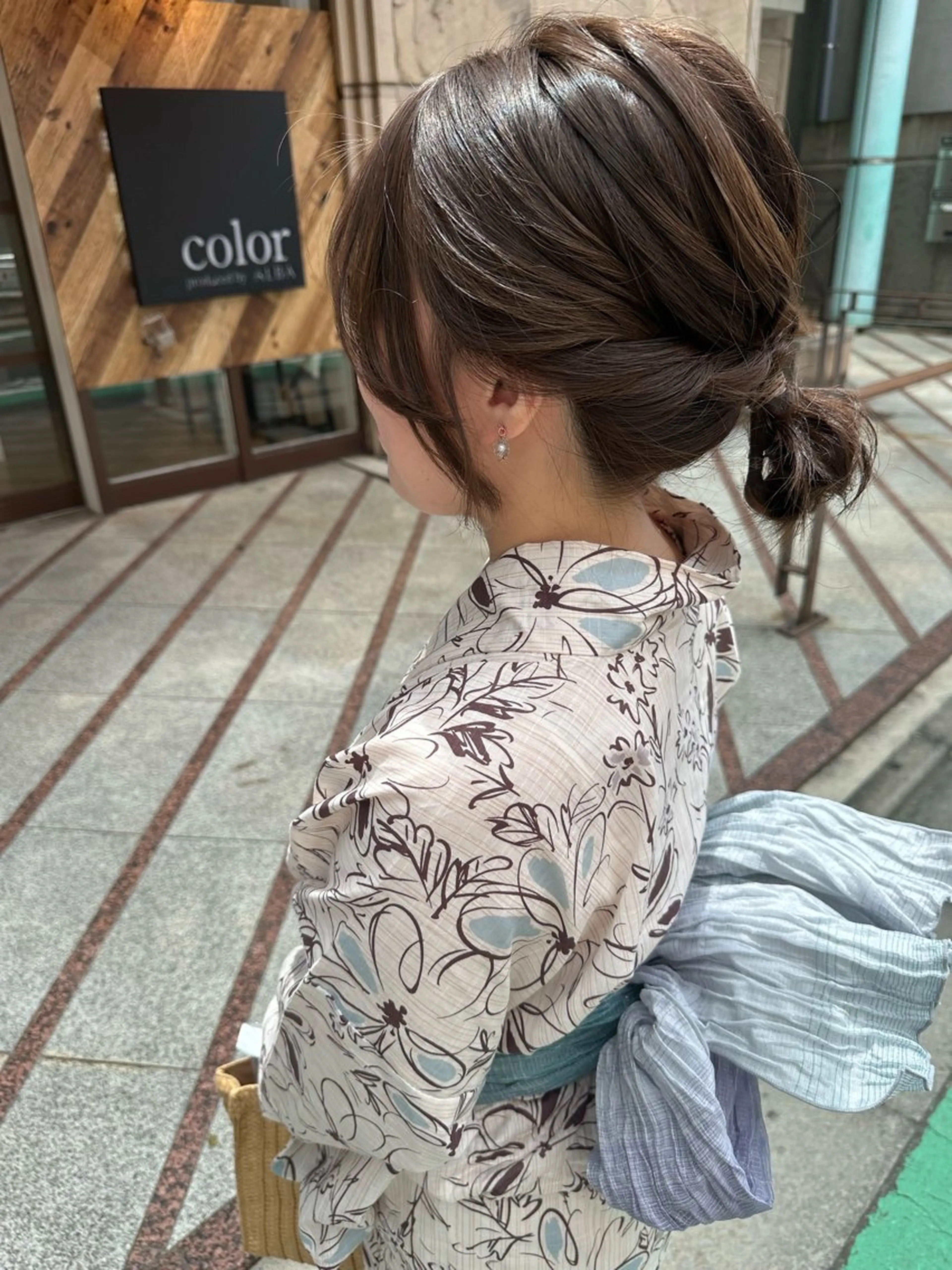 ミディアム ヘアアレンジ ヘアセット ひな ALBA🐰三鷹のヘアスタイル