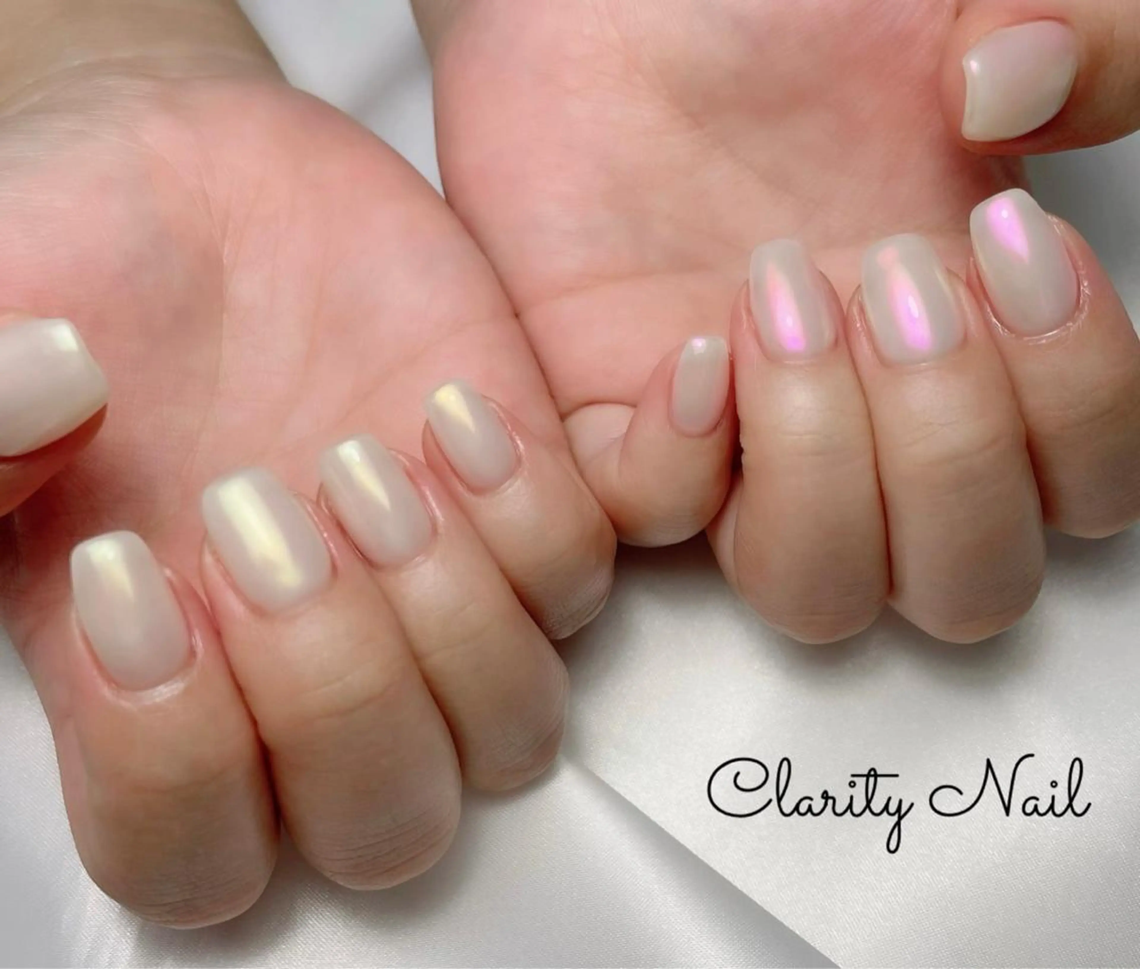 ネイル オーロラネイル ワンカラーネイル ハンドネイル Clarity Nailのネイルデザイン