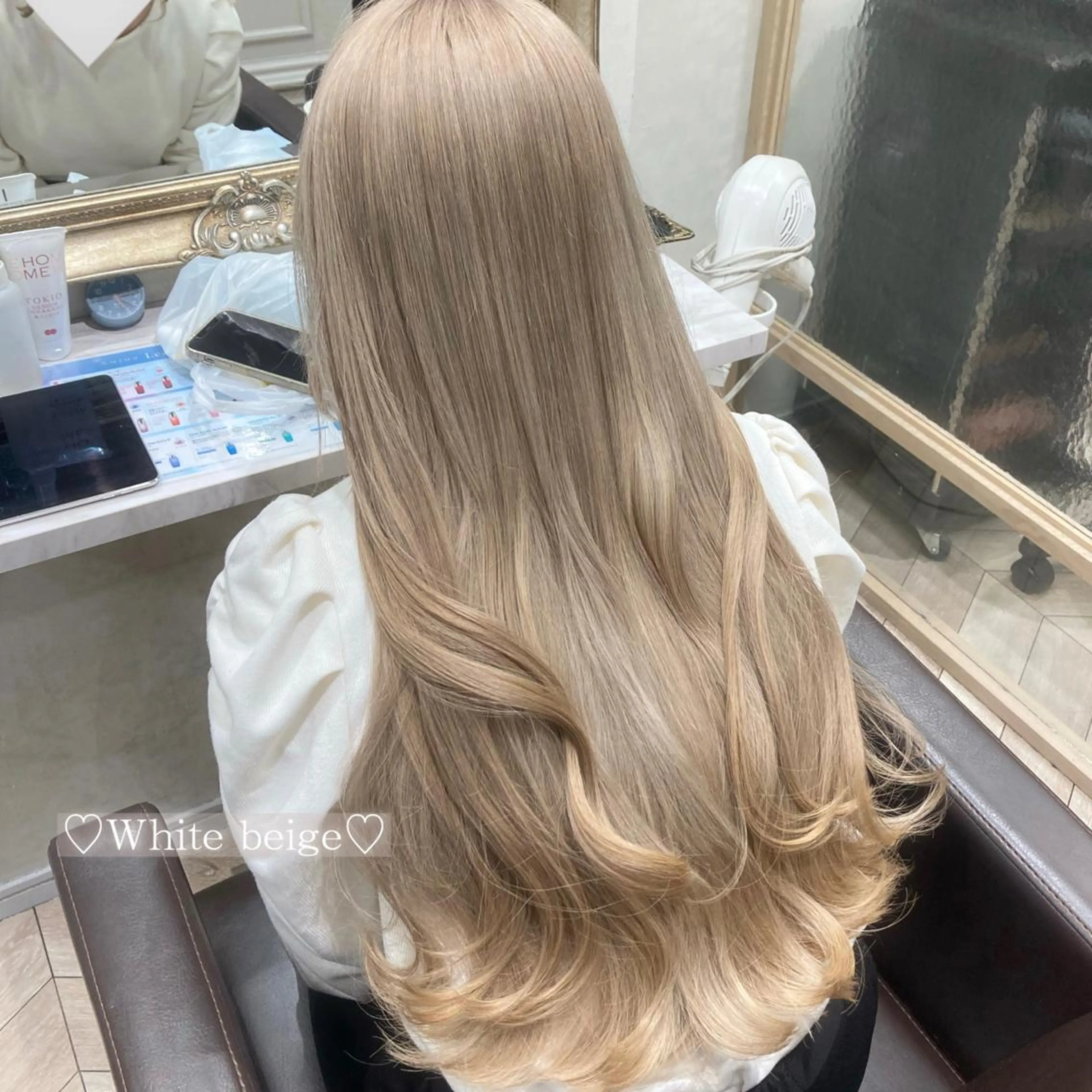 ロング カラー ブリーチ 菅村 緋莉🎀ガーリーヘアのヘアスタイル