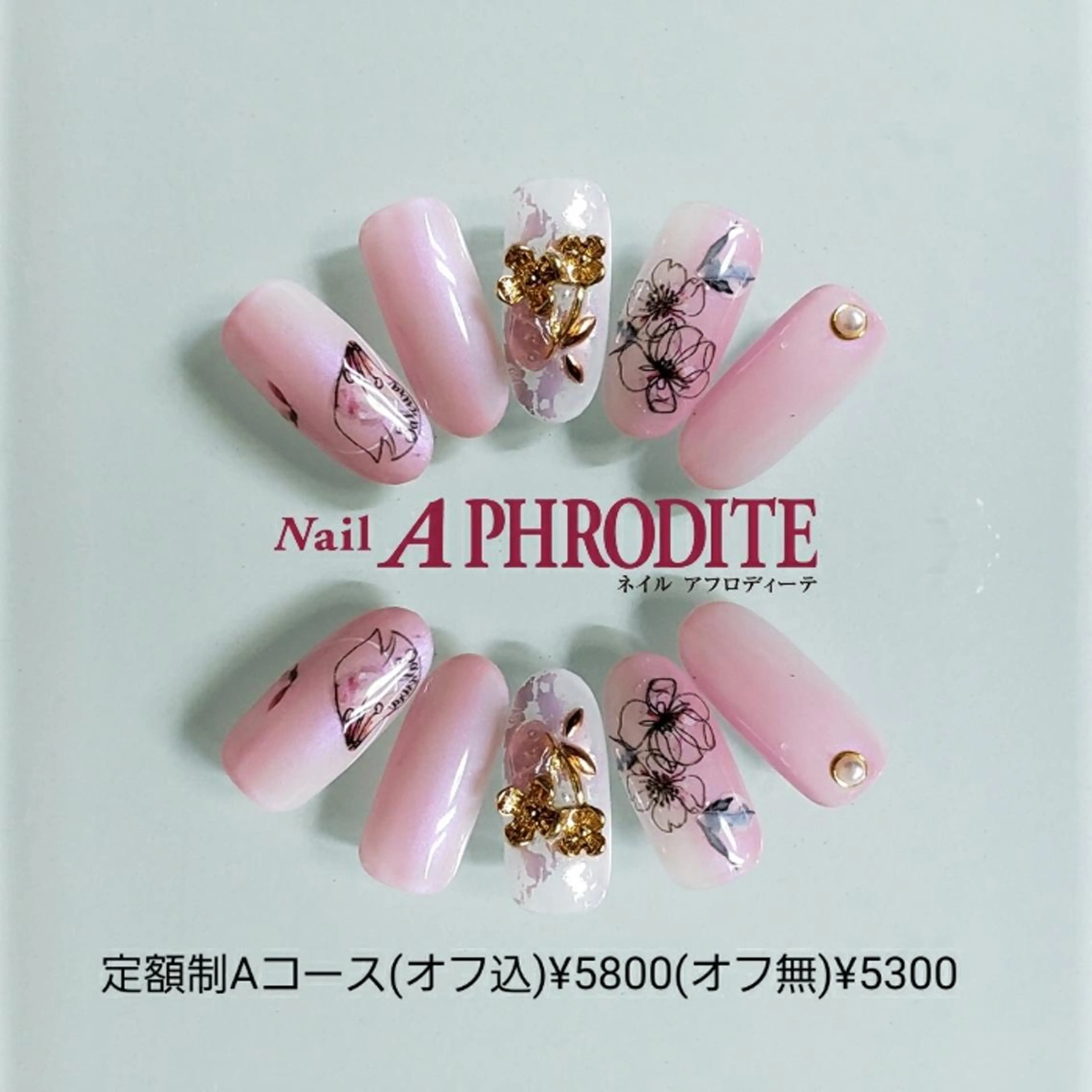 ネイル 持ち込み ニュアンスネイル ハンドネイル Nail  Aphroditeのネイルデザイン