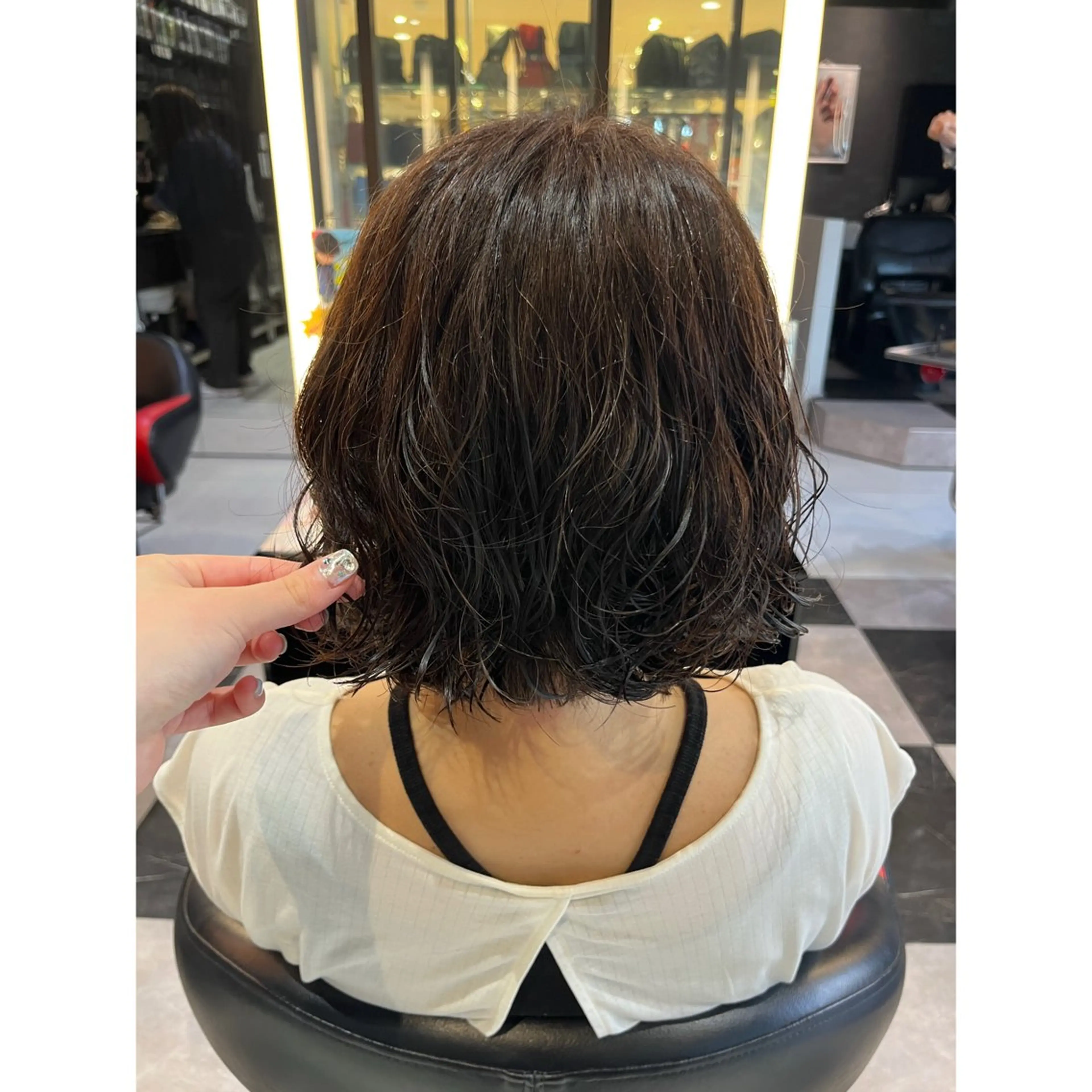 ショート パーマ カット パーマ ボブパーマ/レイヤー カット/KINAMIのヘアスタイル