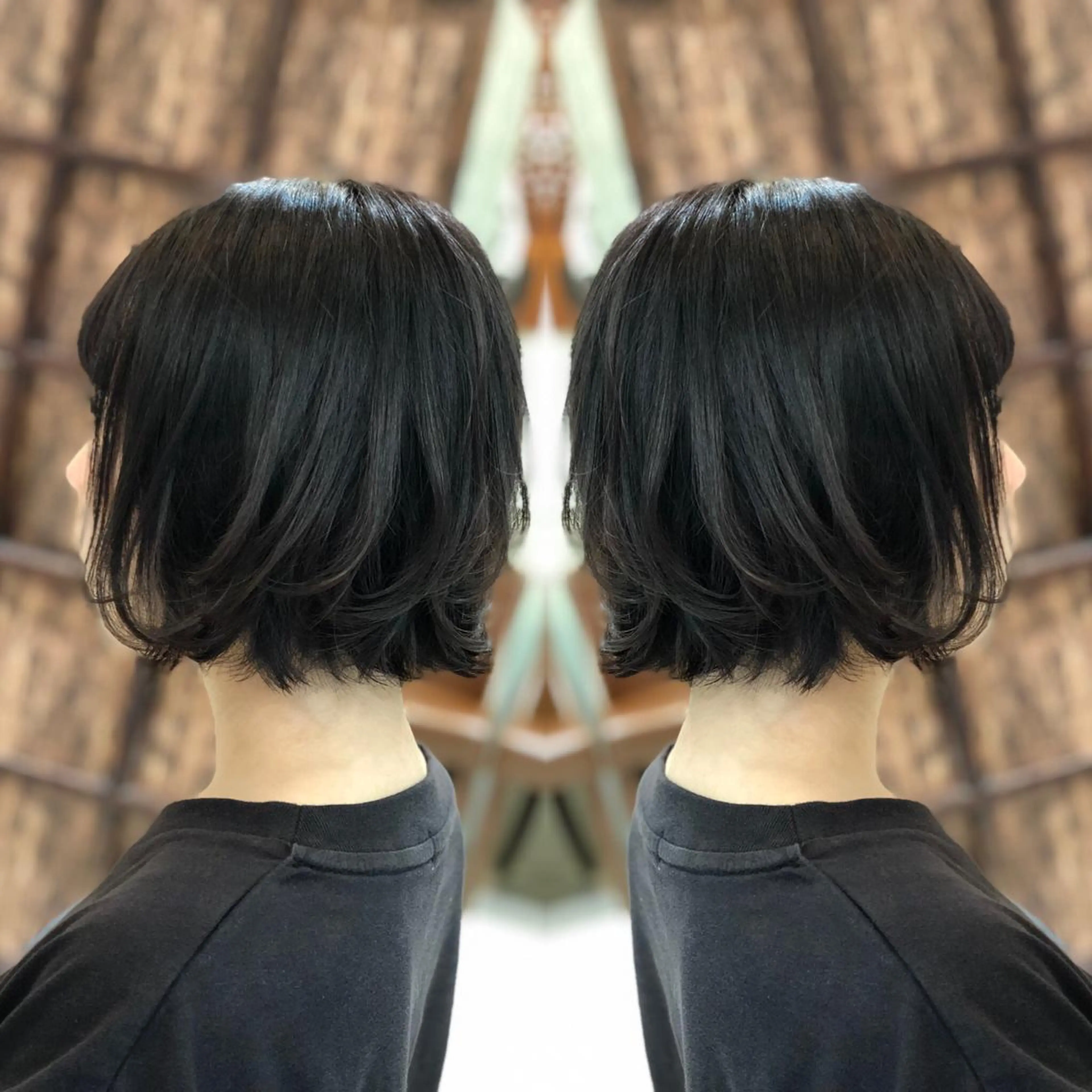 ミディアム カット ヘアカラー Y Uのヘアスタイル