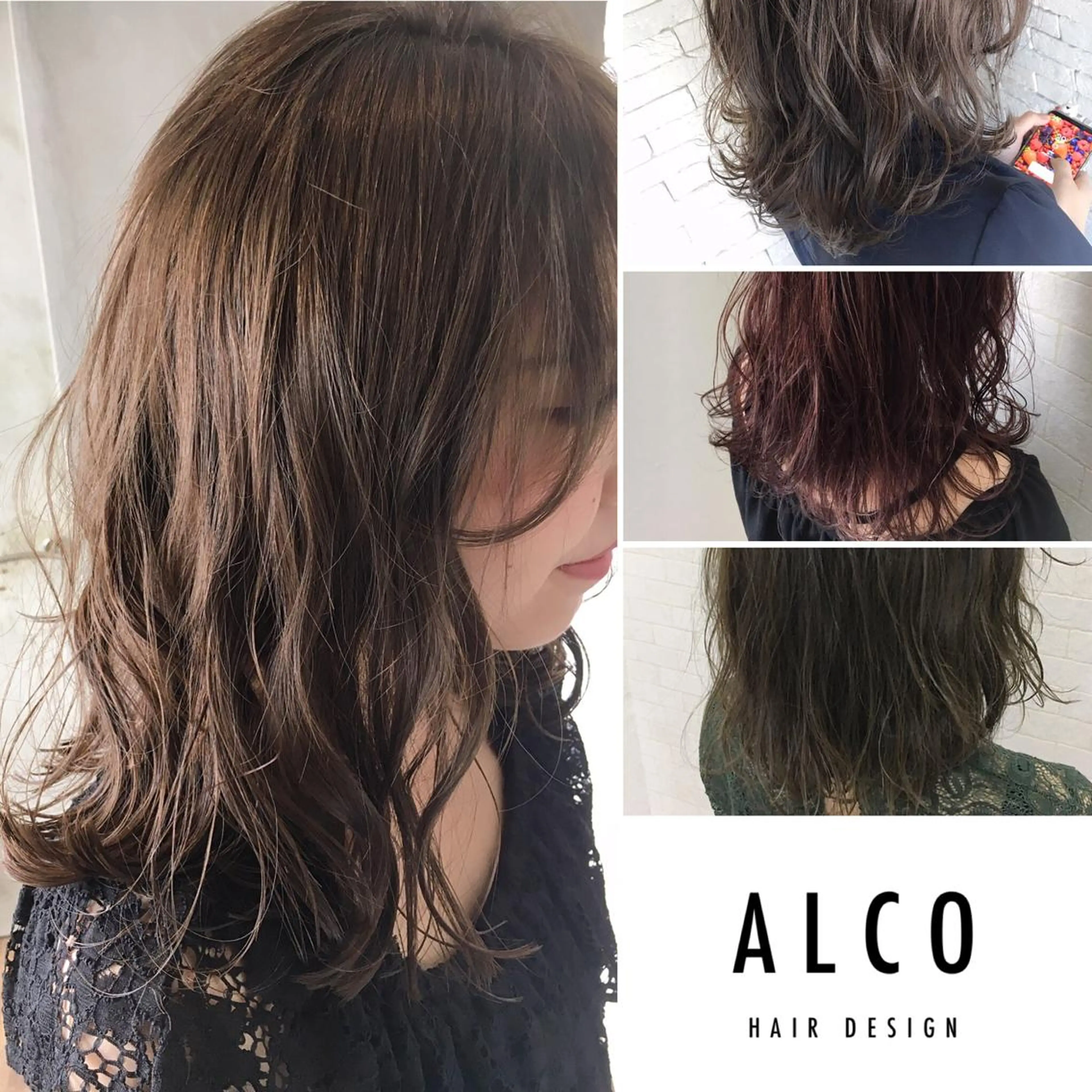 ミディアム カラー ヘアアレンジ ワタイショウタ 髪質改善✨眉毛サロンのヘアスタイル