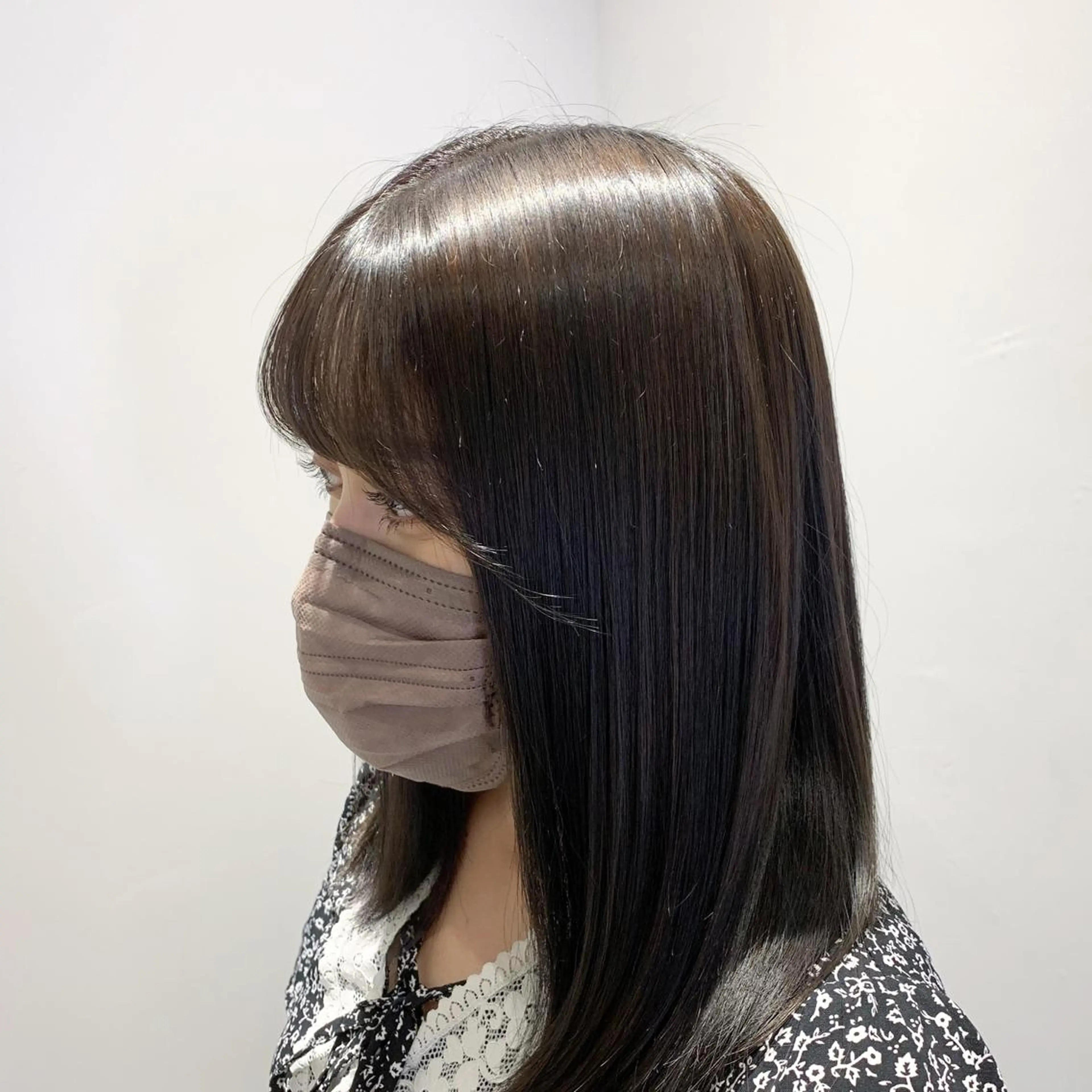 セミロング パーマ ヘアアレンジ 髪質改善/縮毛矯正 艶カラー/珠聡のヘアスタイル