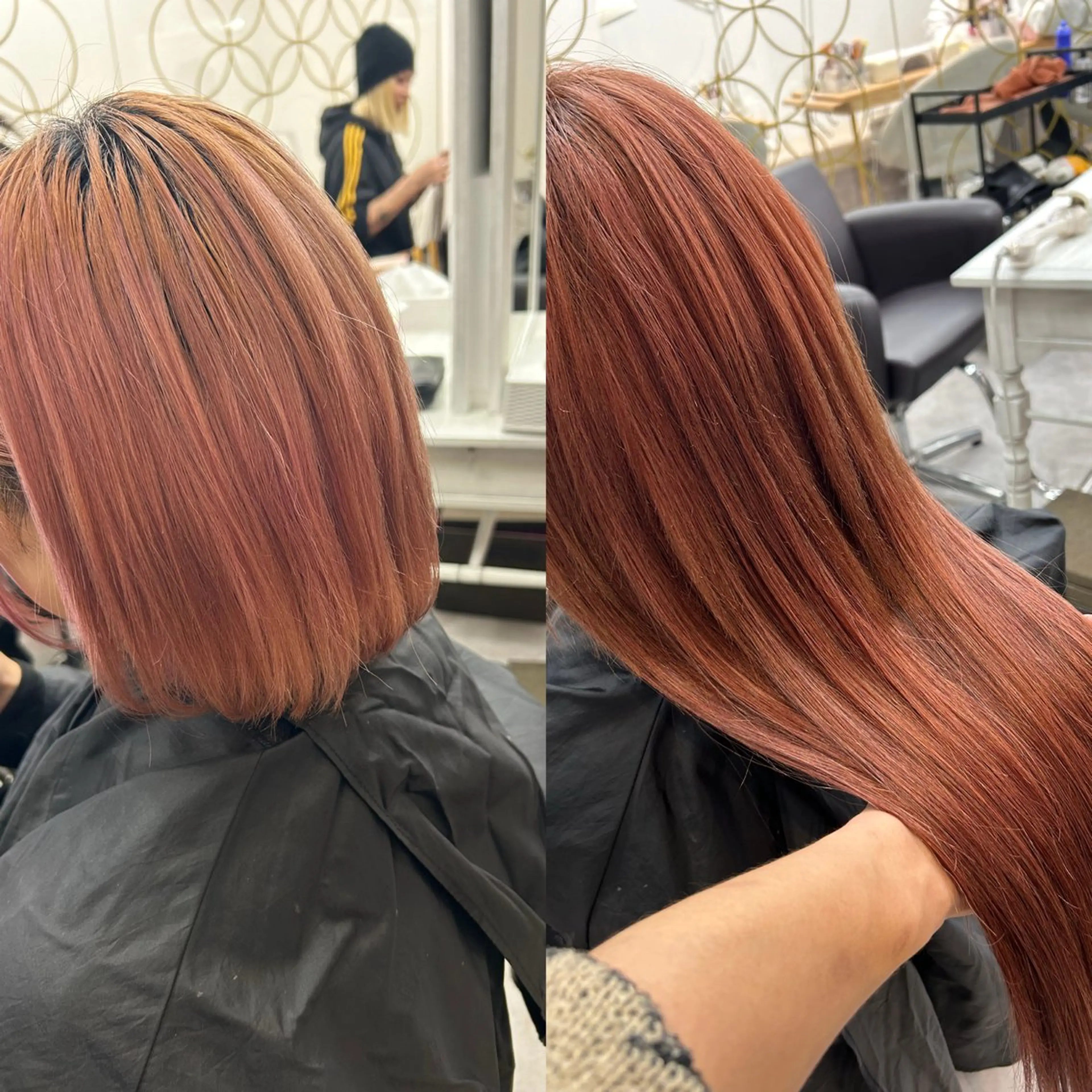 ロング カラー シールエクステ バレイヤージュ ハイライトカラー ボブ エクステ カット ヘアカラー トリートメント エクステ ヘアセット 下妻 カラーエクステ難波のヘアスタイル