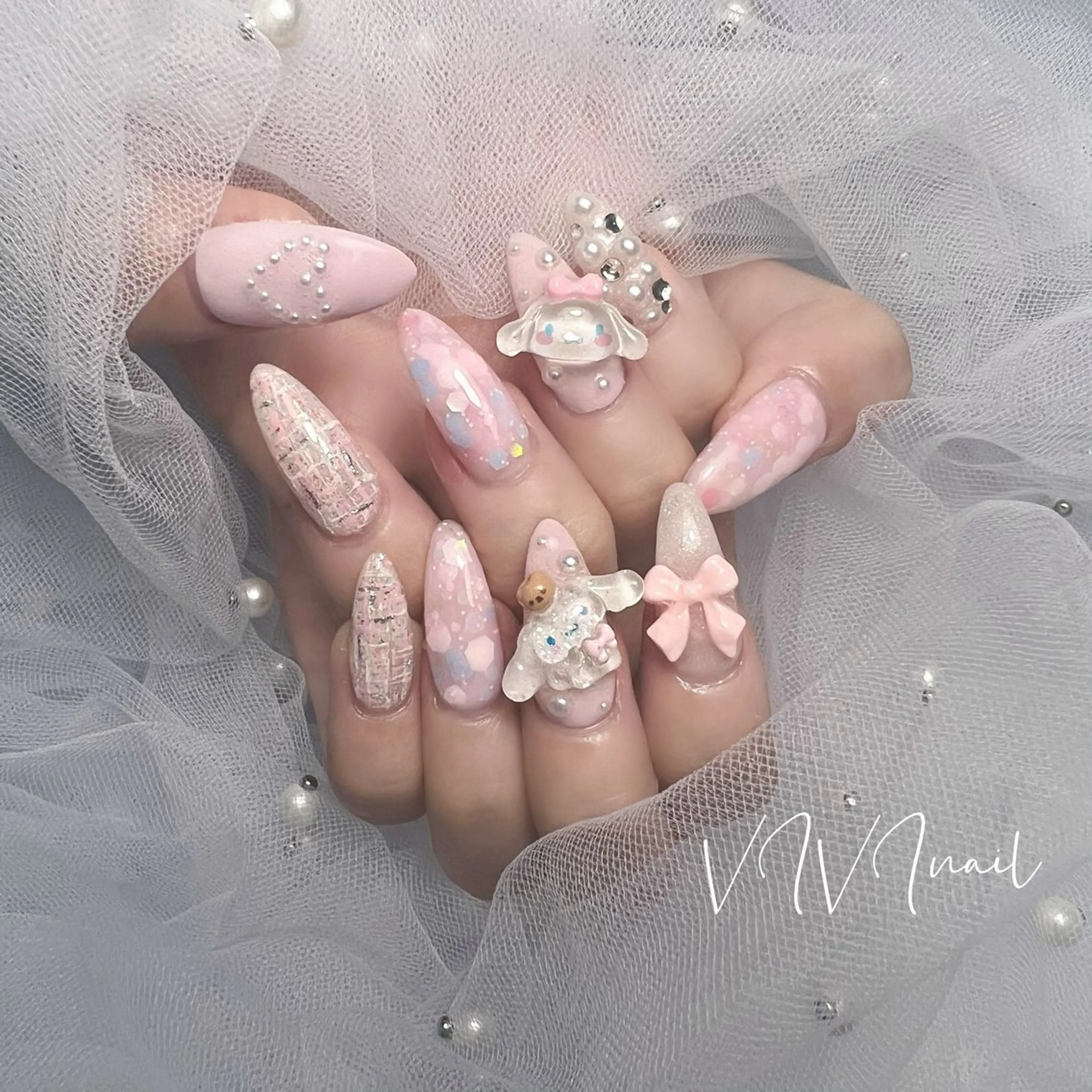ネイル ピンク ハンドネイル vivi nailのネイルデザイン