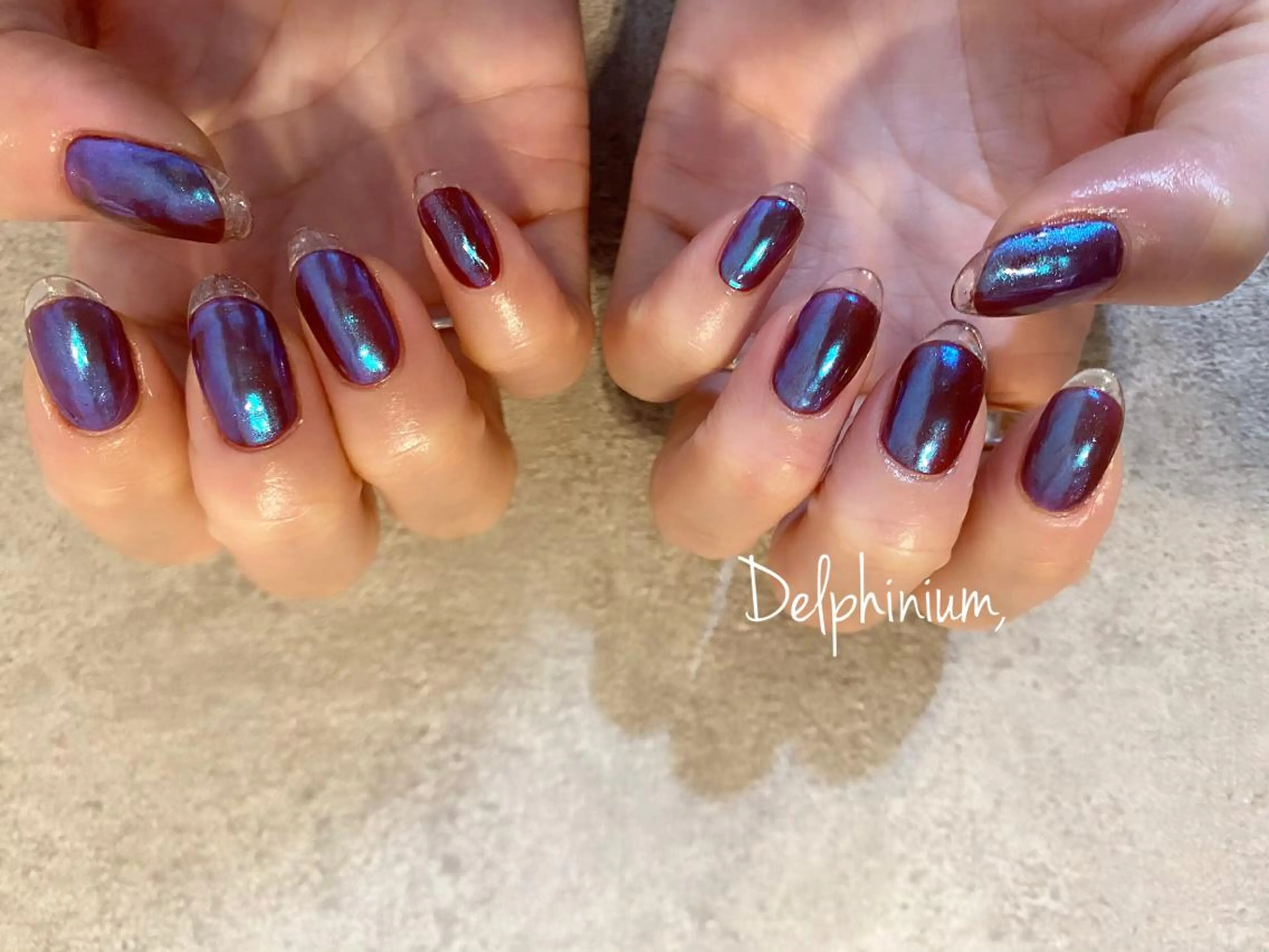 ネイル クリアネイル フレンチネイル 岡本 友恵のネイルデザイン