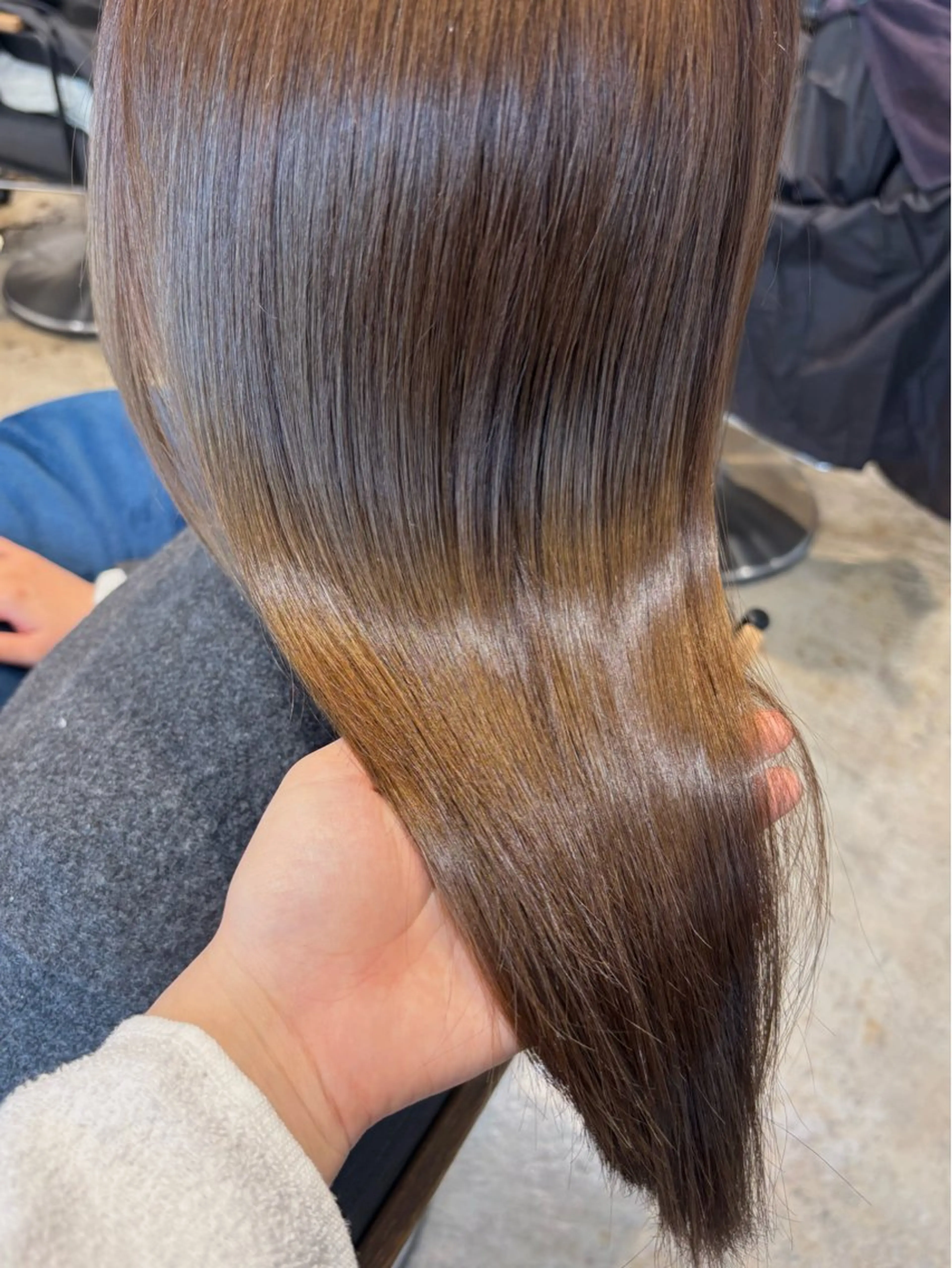 セミロング カラー ブラウンカラー オリーブブラウン カット ヘアカラー 艶カラー/ボブ /ショート/小由葵のヘアスタイル