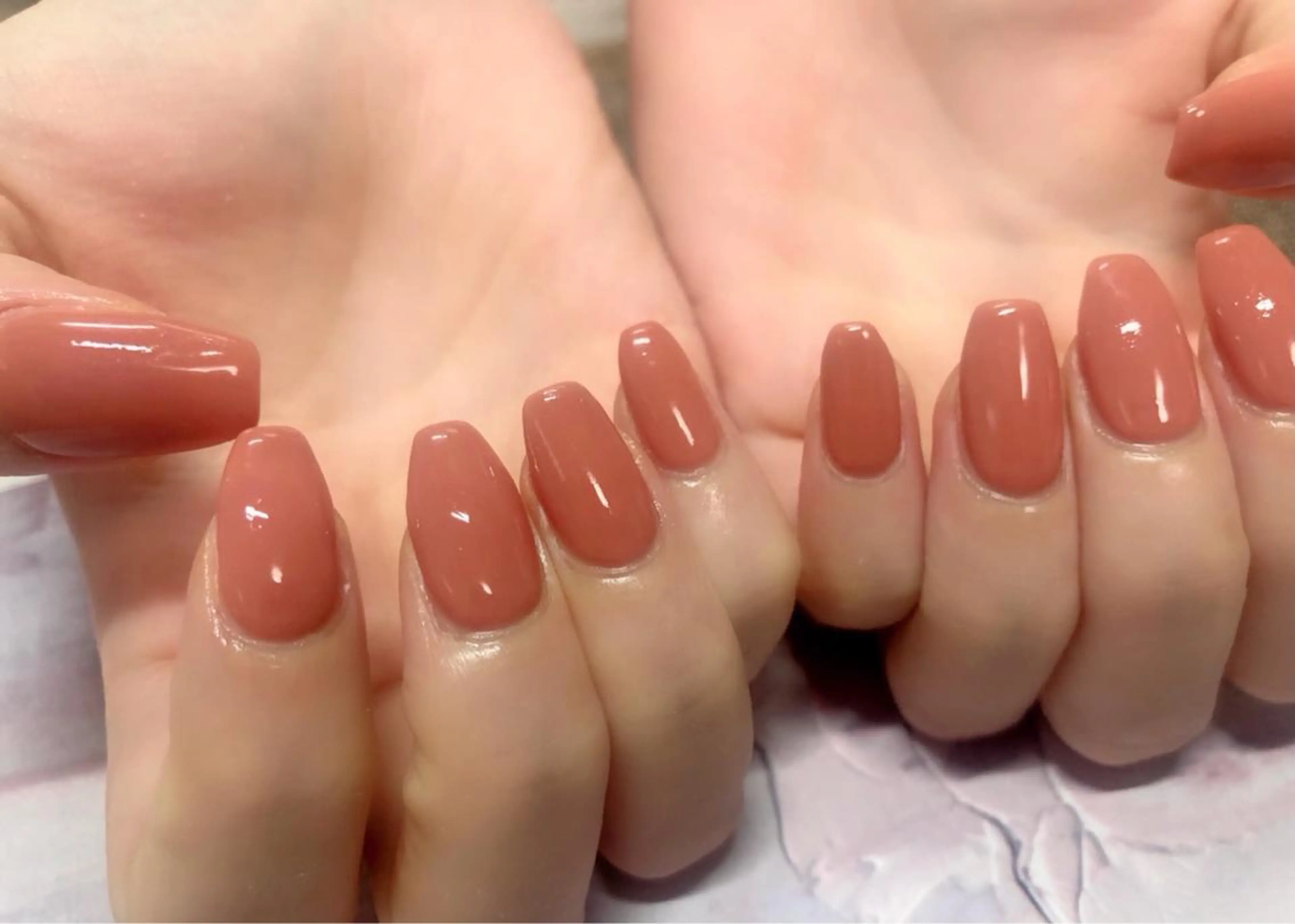 ネイル ワンカラーネイル ハンドネイル Mogu nail 二子玉川のネイルデザイン