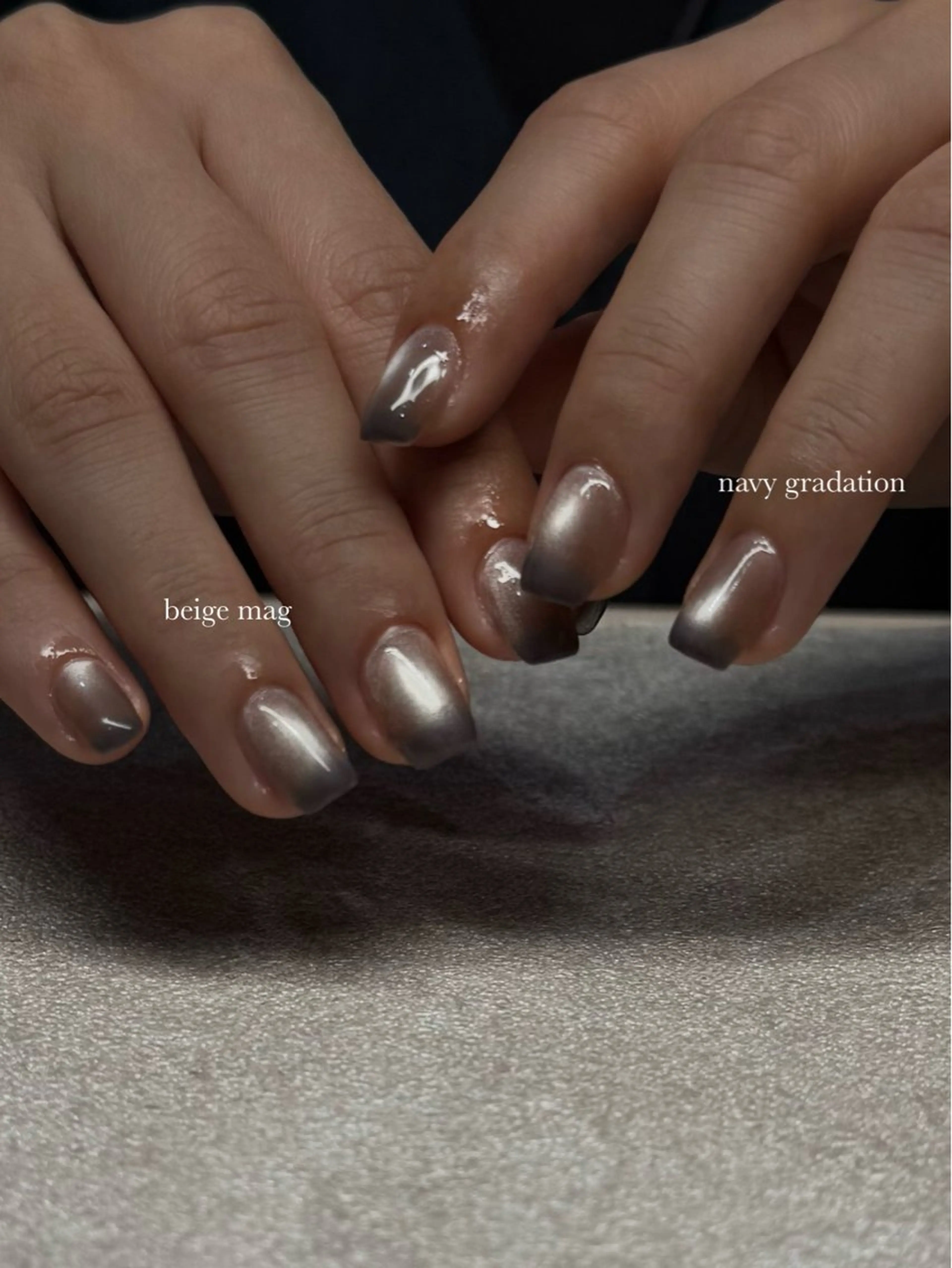 ネイル グラデーション マグネットネイル ハンドネイル Lusso Cocoroのネイルデザイン