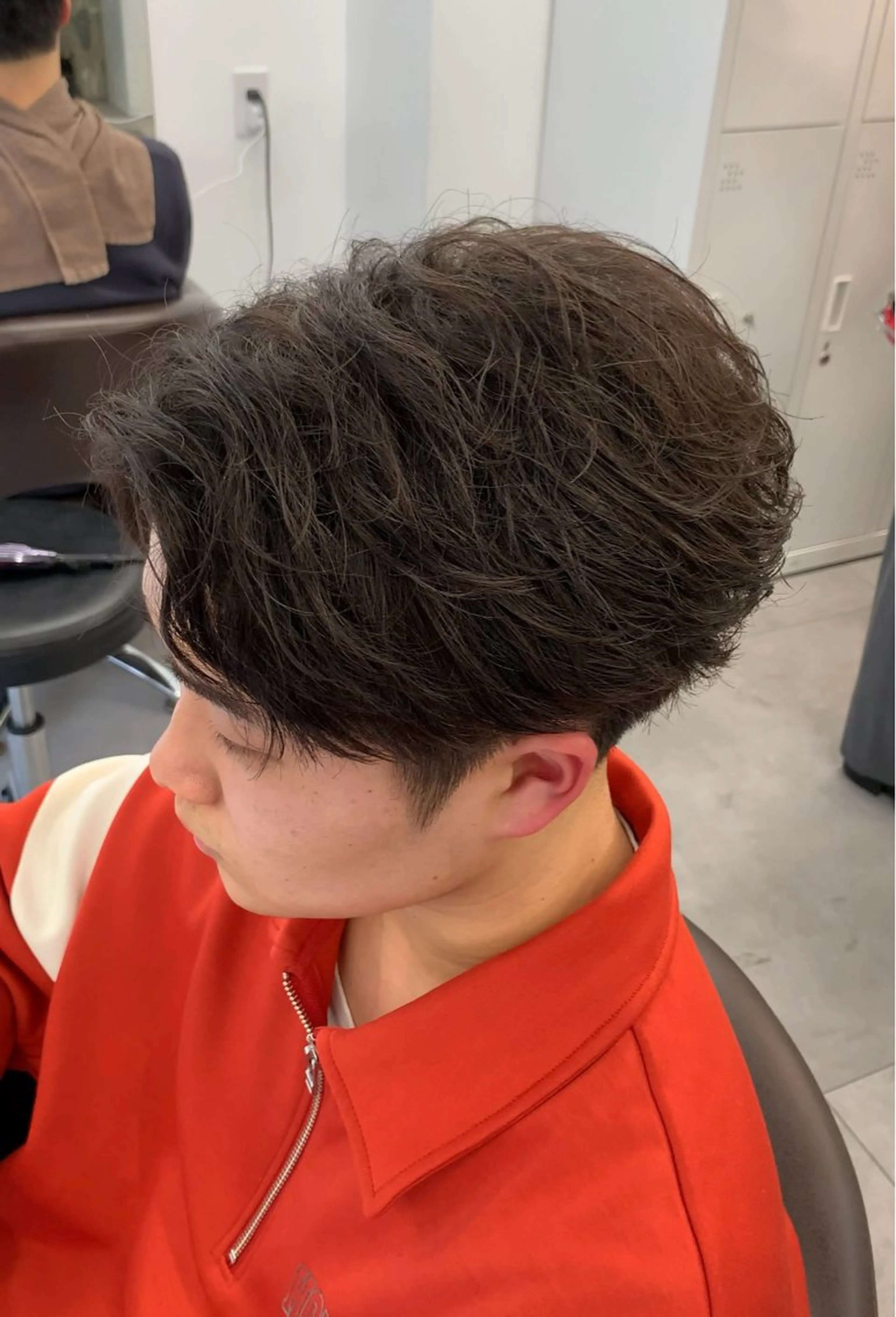 ショート パーマ メンズ フェザーパーマ メンズパーマ カット パーマ 森川 力のヘアスタイル