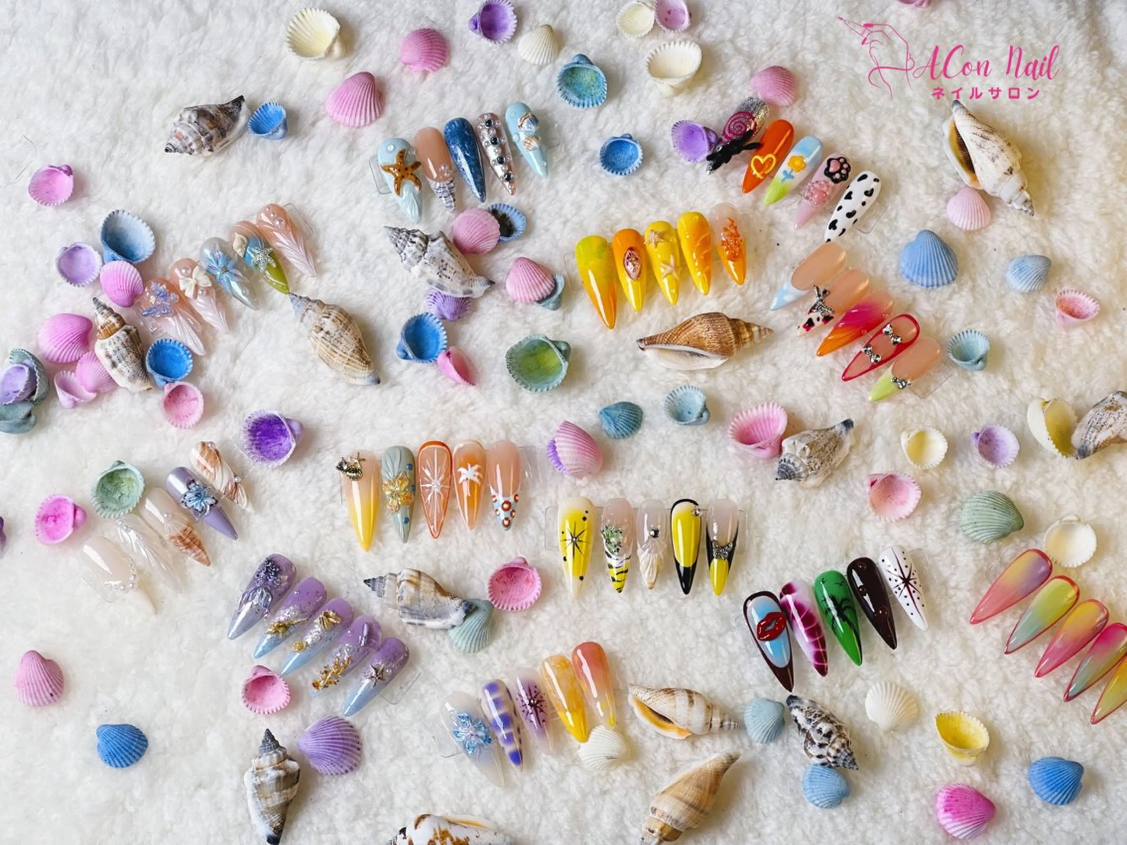 ネイル 桜ネイル 長さ出し フラワーネイル フレンチネイル ジェルネイル ハンドネイル AConNailSalon所属・ACon NailSalonのネイルデザイン