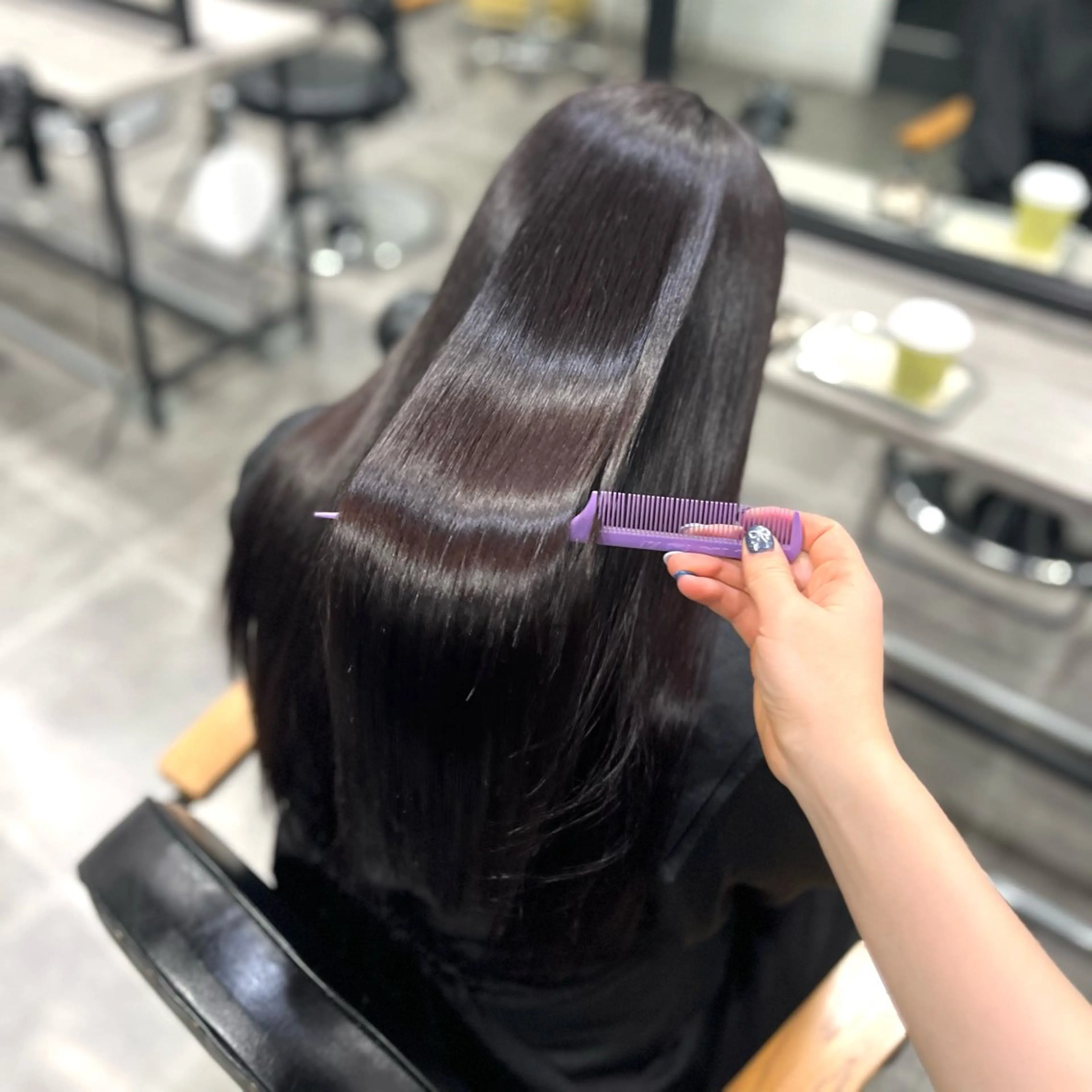 ロング カラー 無料カットモデル ユナのヘアスタイル