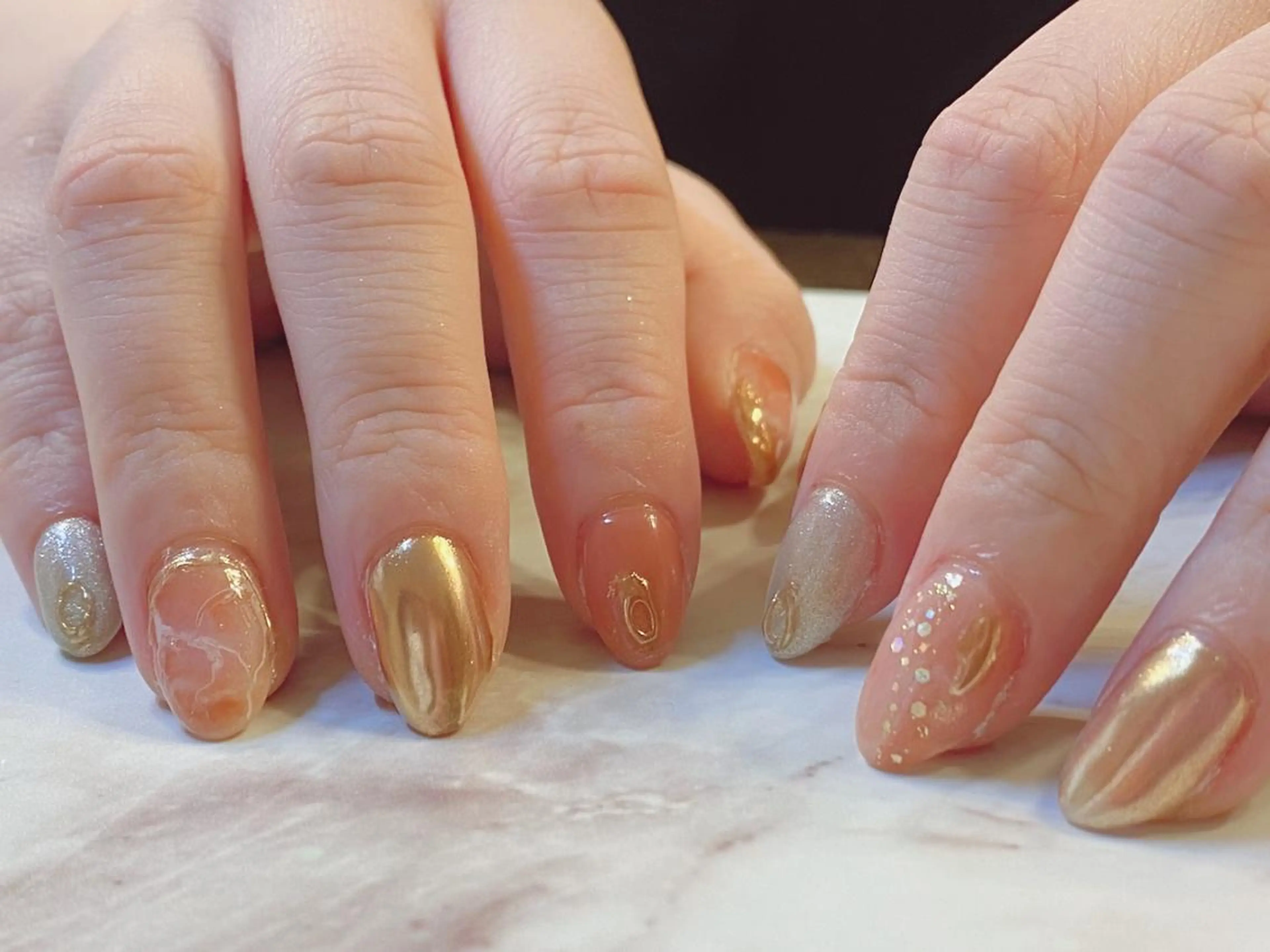 ネイル アートネイル ジェルネイル ニュアンスネイル パラジェル Nailist Honamiのネイルデザイン