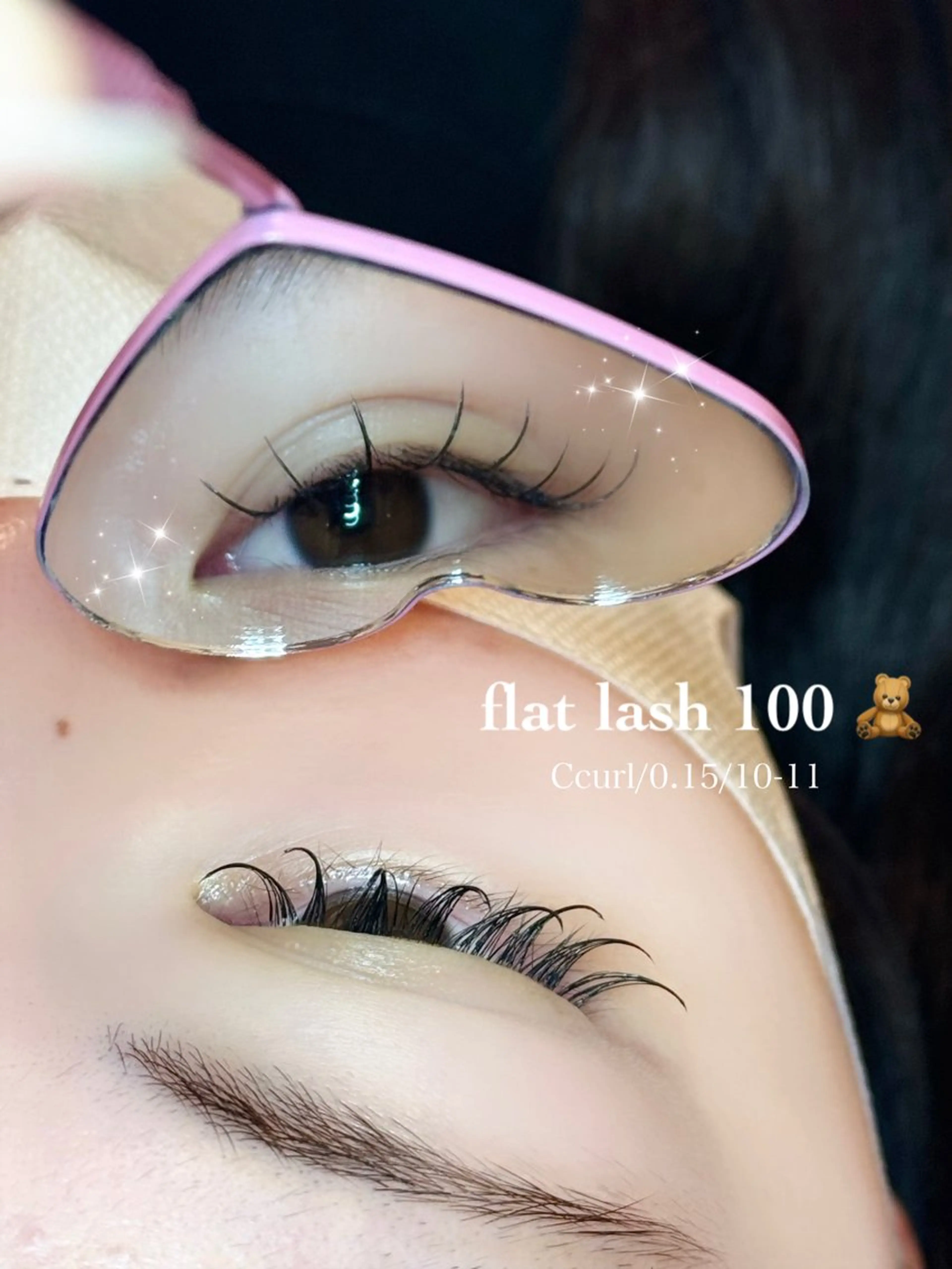 フラットラッシュ100本🎀　束感コーティング付きの写真