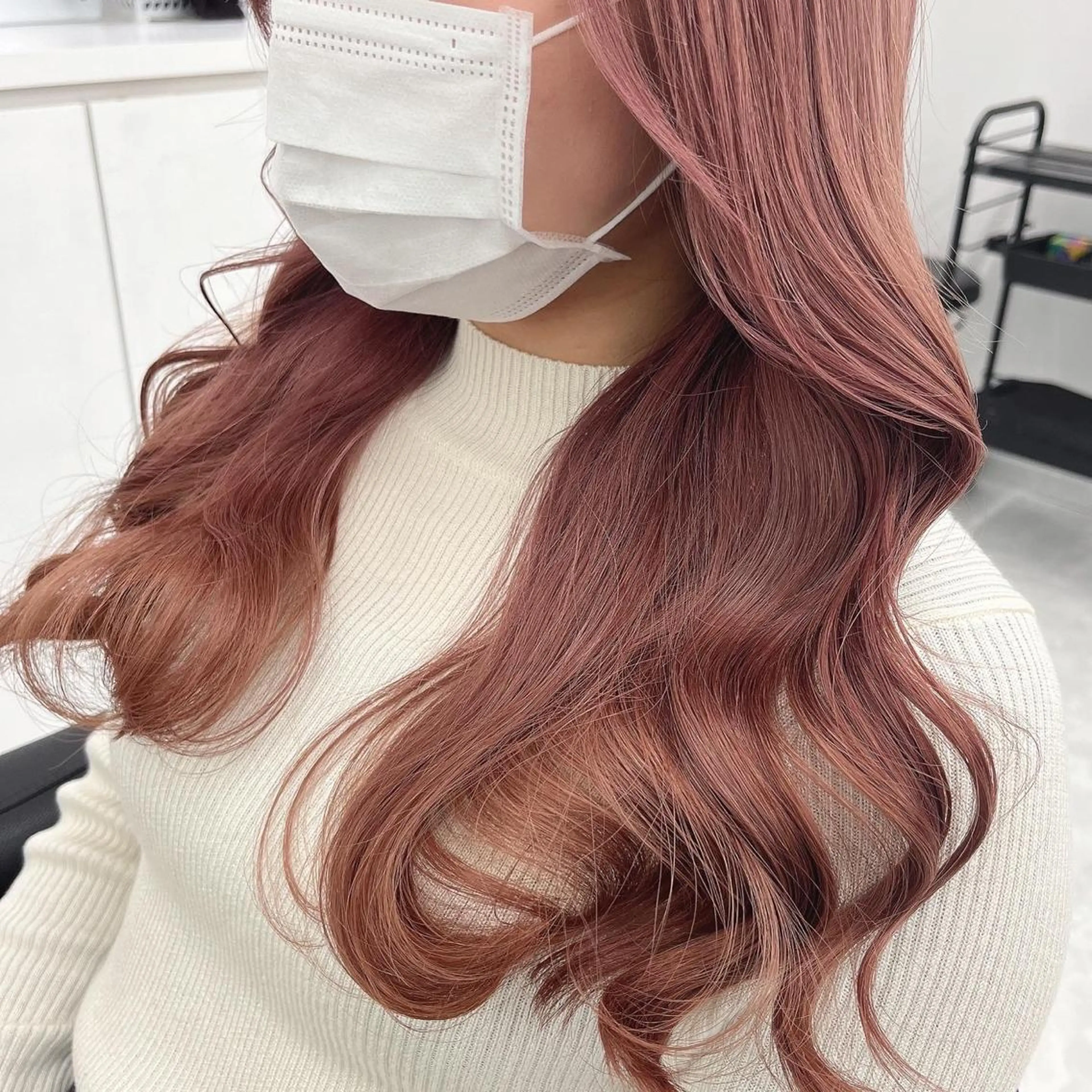 ロング ヘアカラー トリートメント 💗韓国暖色ヘア NO.1💗🪽のヘアスタイル