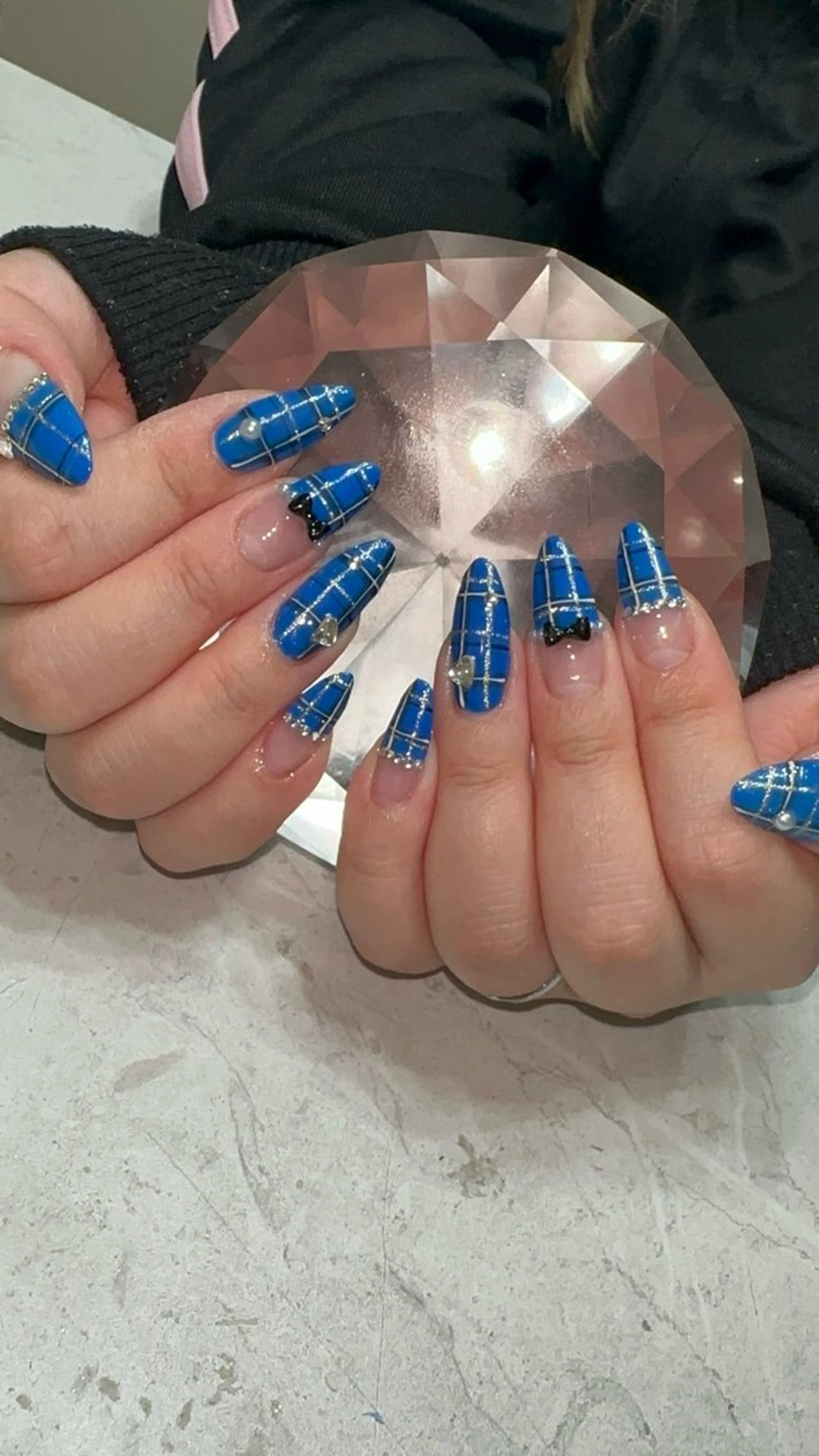 ネイル アートネイル ブルー ハンドネイル Nailsalon Clairのネイルデザイン