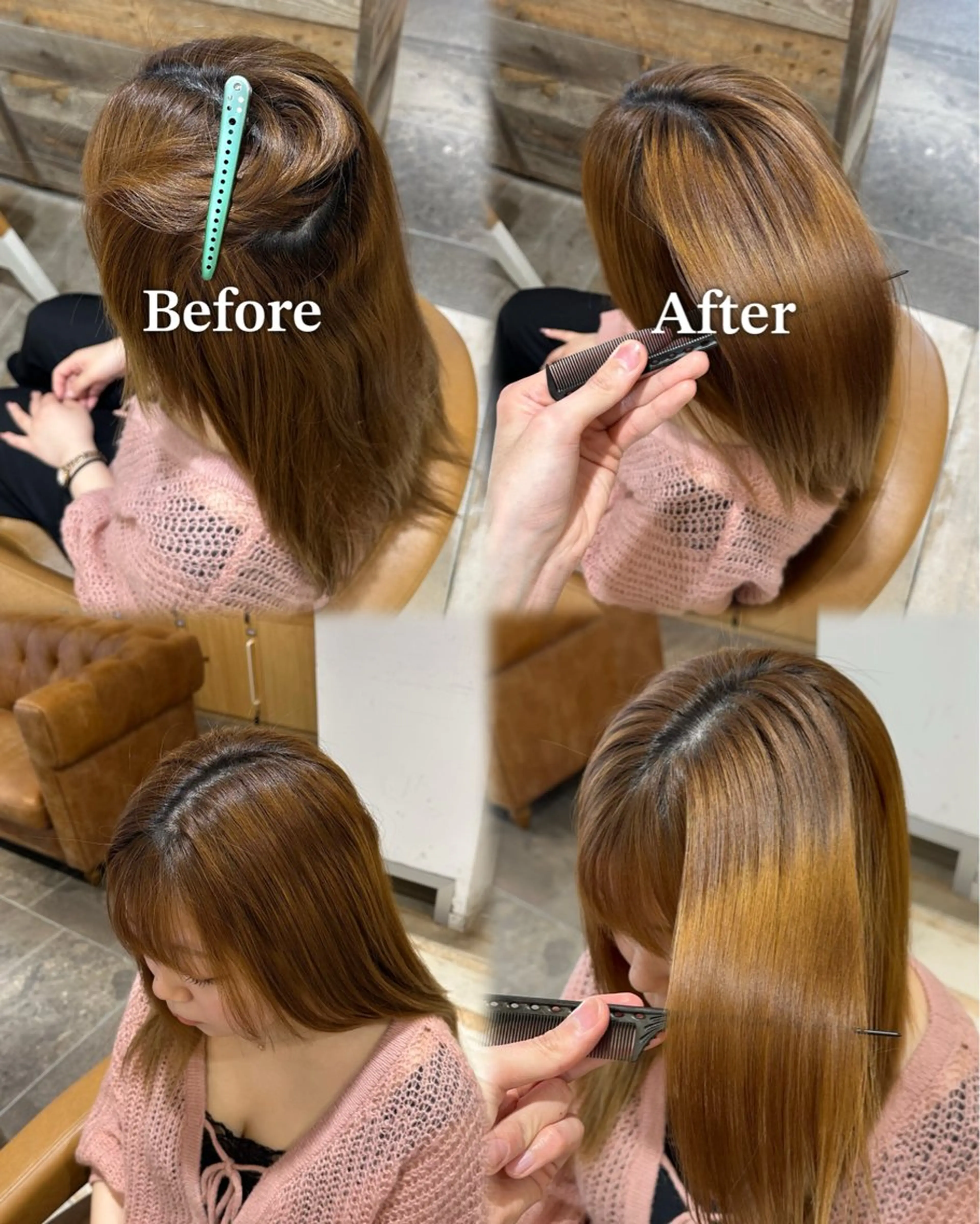 ナチュラル縮毛矯正(カット込)🌟+2step反応型トリートメント🫧※(2回目以降¥1,000)の写真