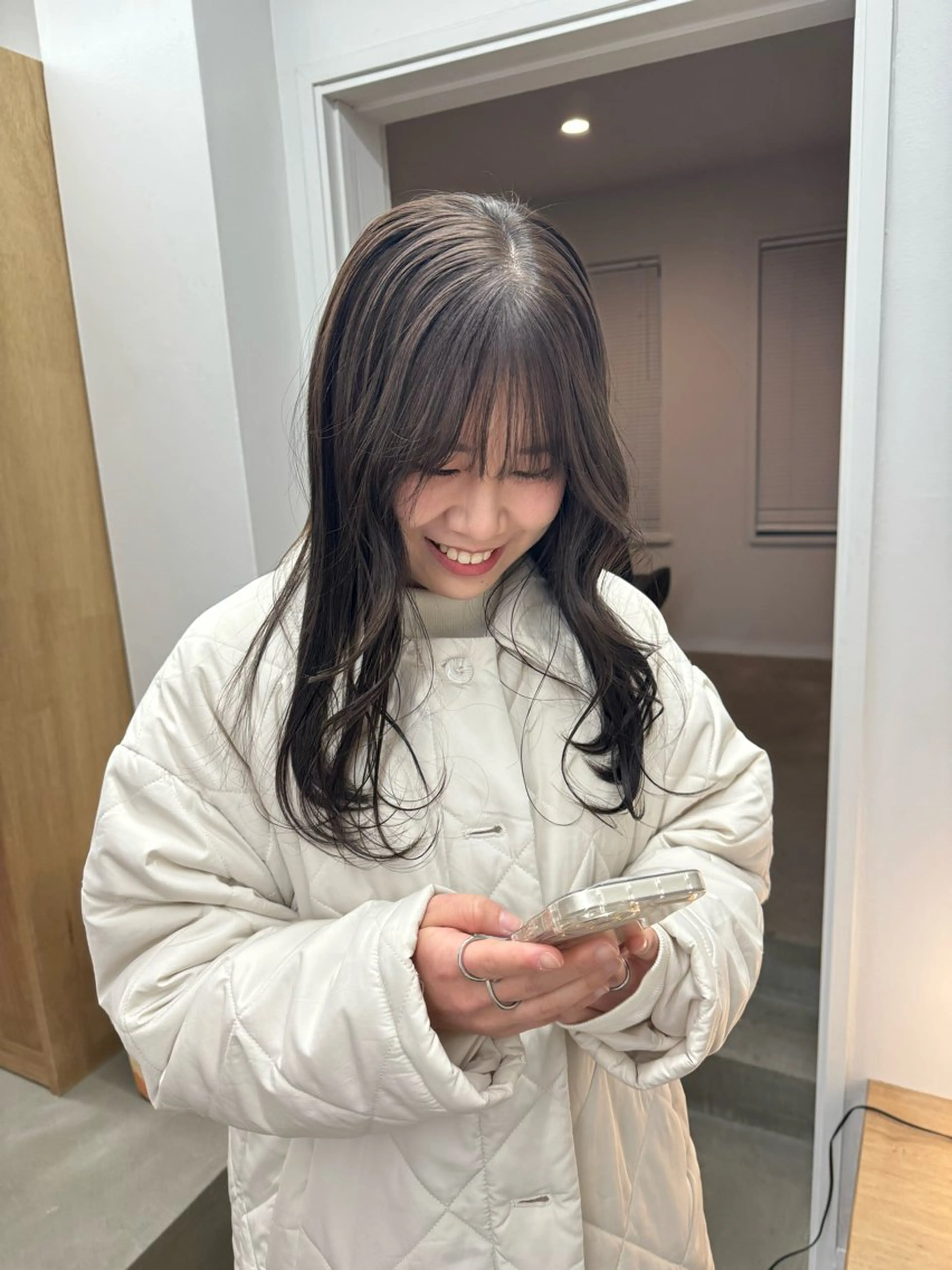 ロング 顔周りカット レイヤーカット 森本 ゆうかのヘアスタイル