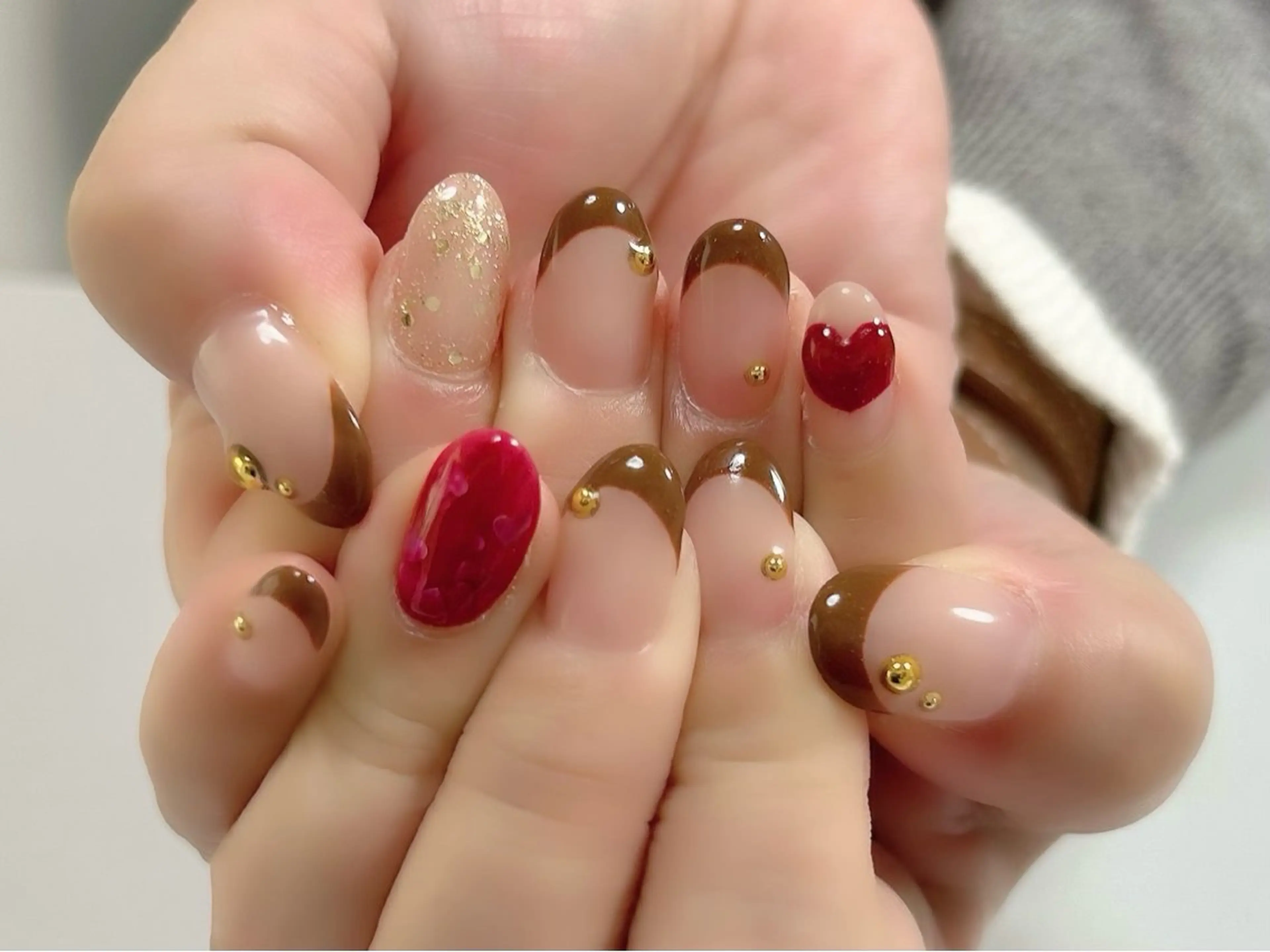 ネイル ハンドネイル an sucre baseのネイルデザイン