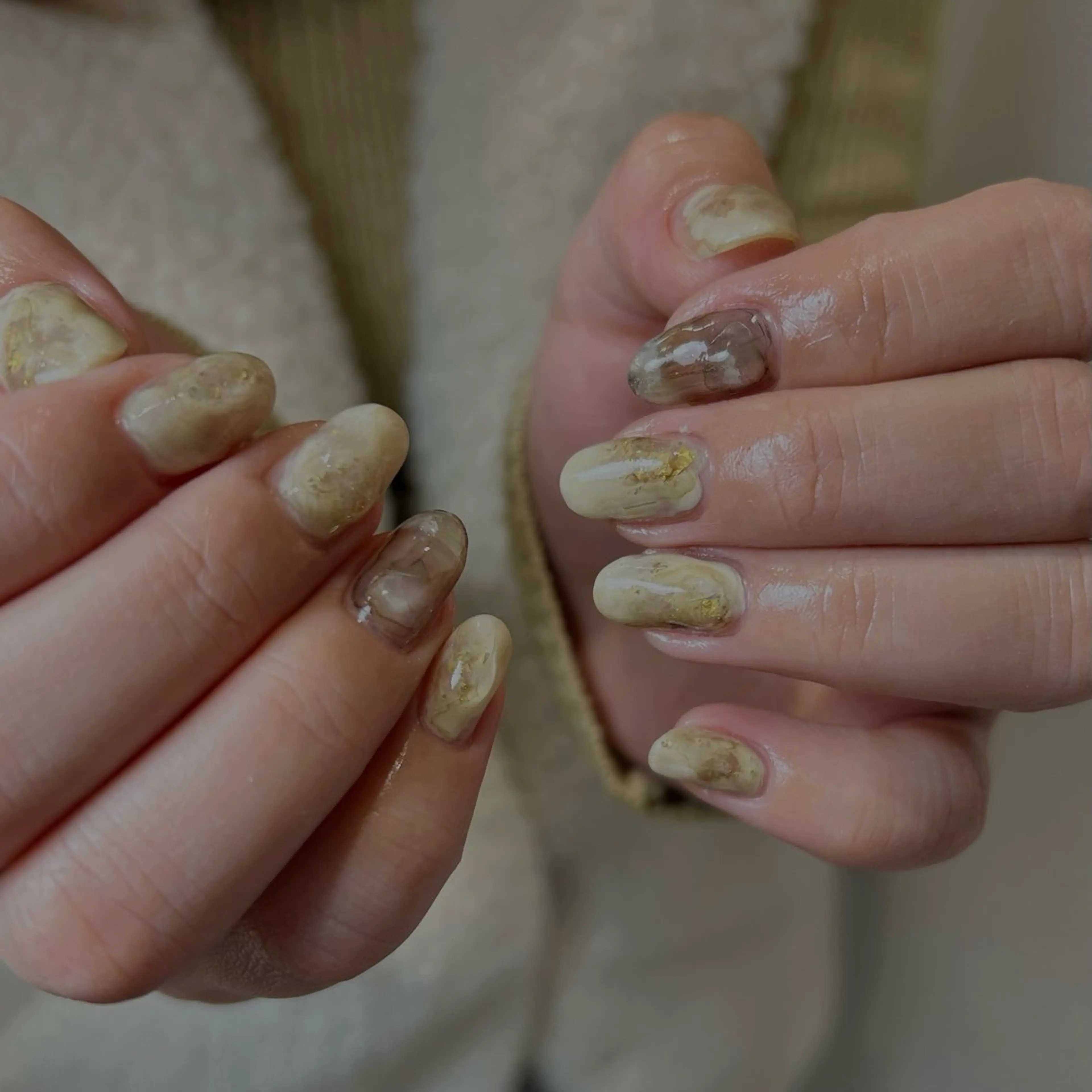 ネイル ハンドネイル NINEnami ニュアンスネイルのネイルデザイン