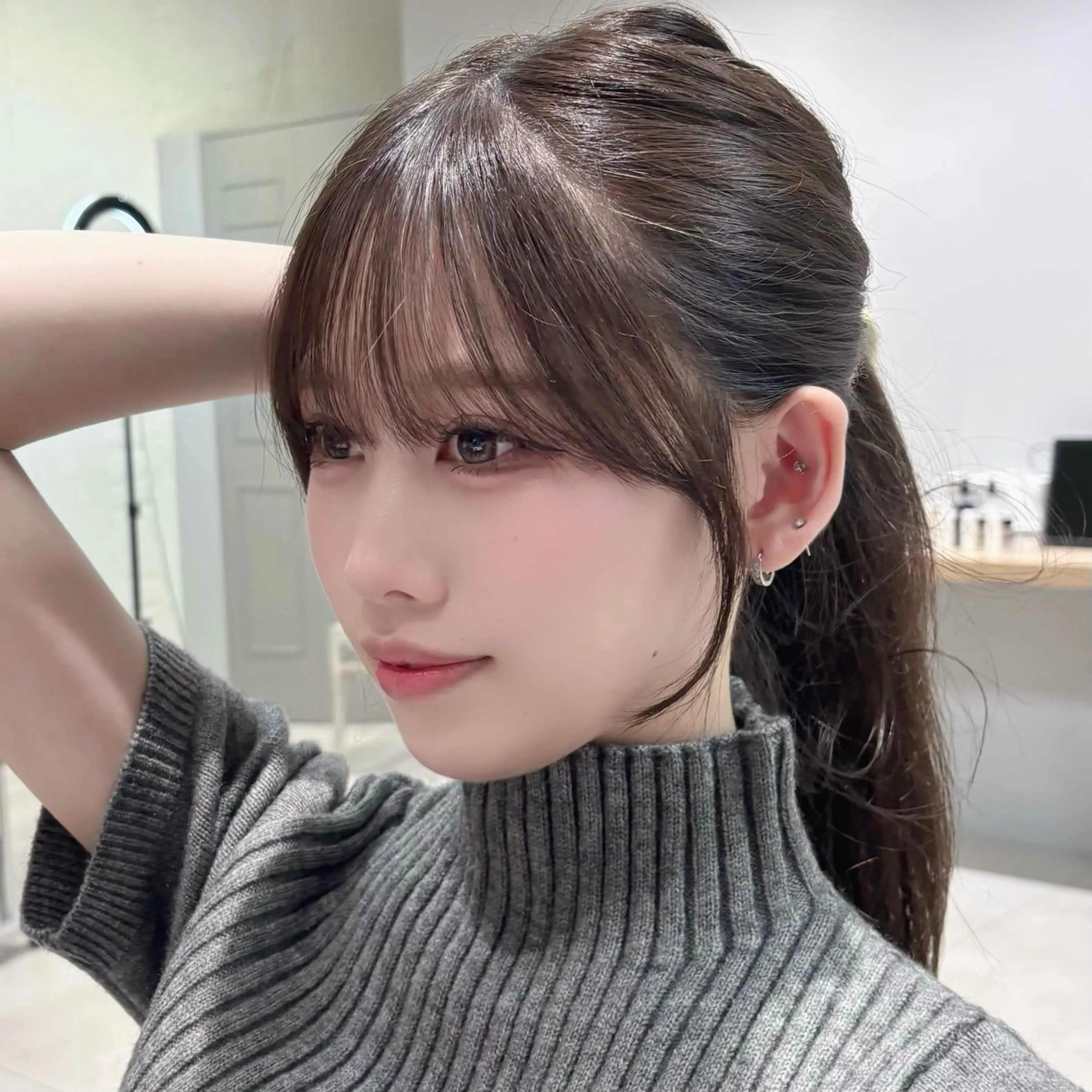 ロング 顔周りカット 髪質改善 竹川裕太のヘアスタイル