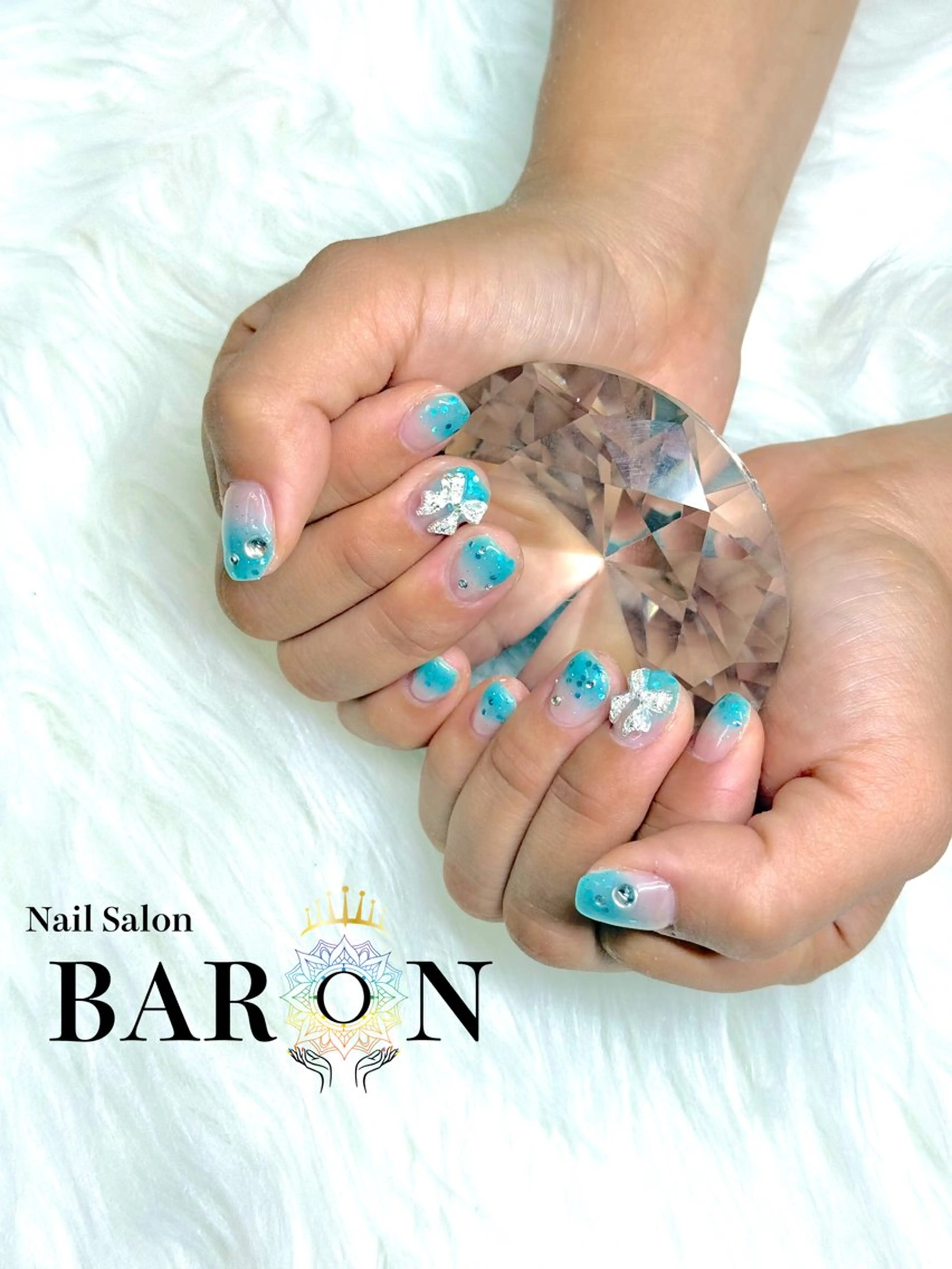 ネイル ブルー BARON本厚木店 🐹RIN🐹のネイルデザイン